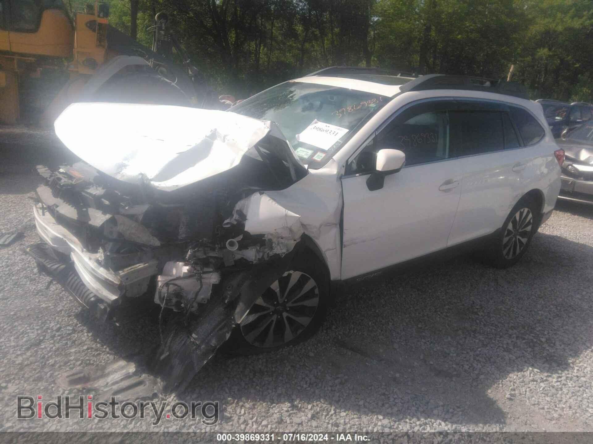 2016 SUBARU OUTBACK - VIN: 4S4BSANC4G3205899 - Фото 2