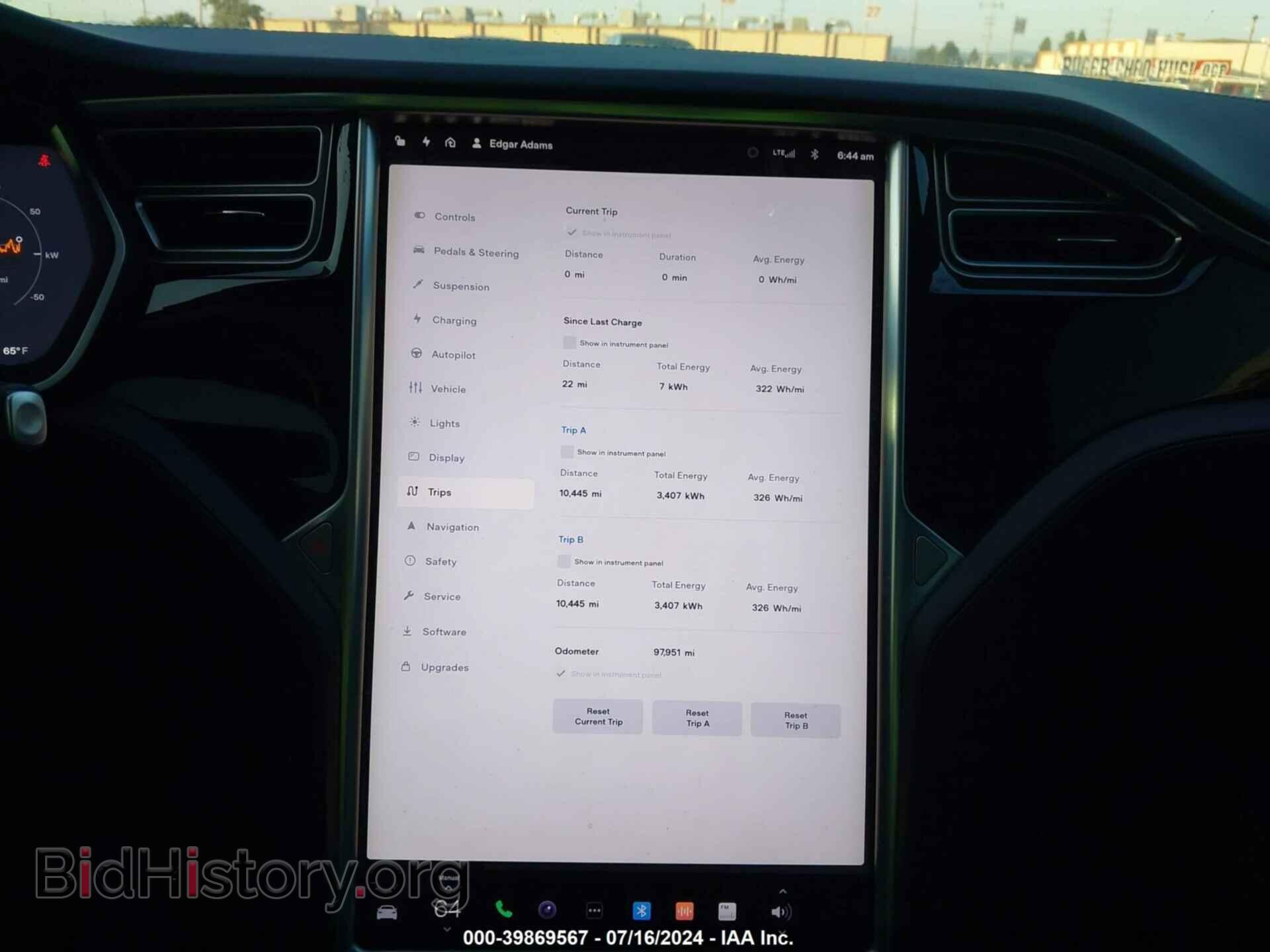 2017 TESLA MODEL S - VIN: 5YJSA1E12HF215812 - Фото 7