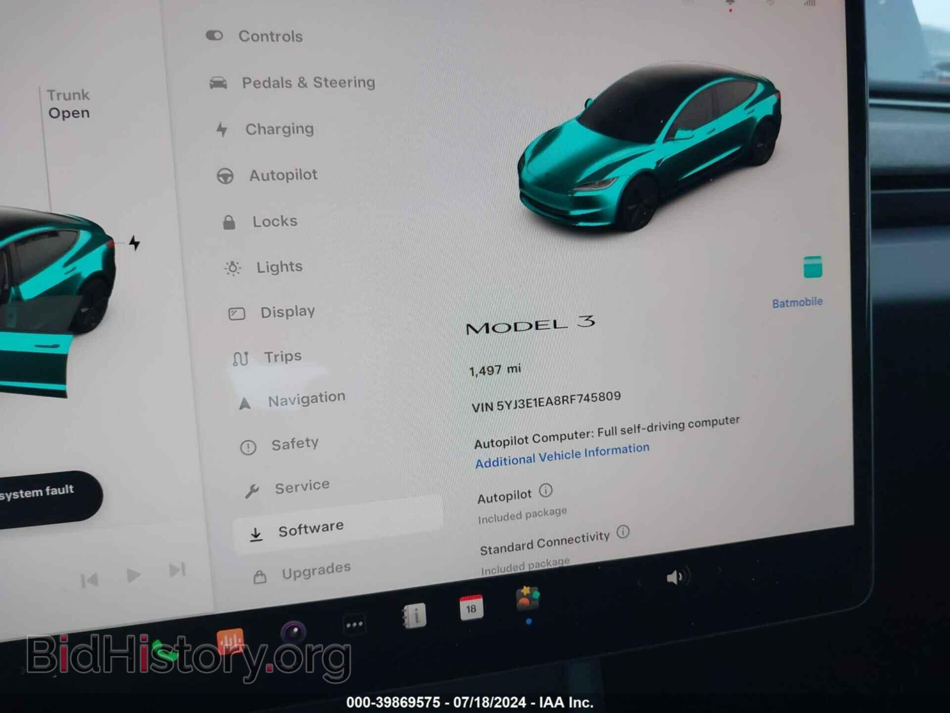 2024 TESLA MODEL 3 - VIN: 5YJ3E1EA8RF745809 - Фото 7