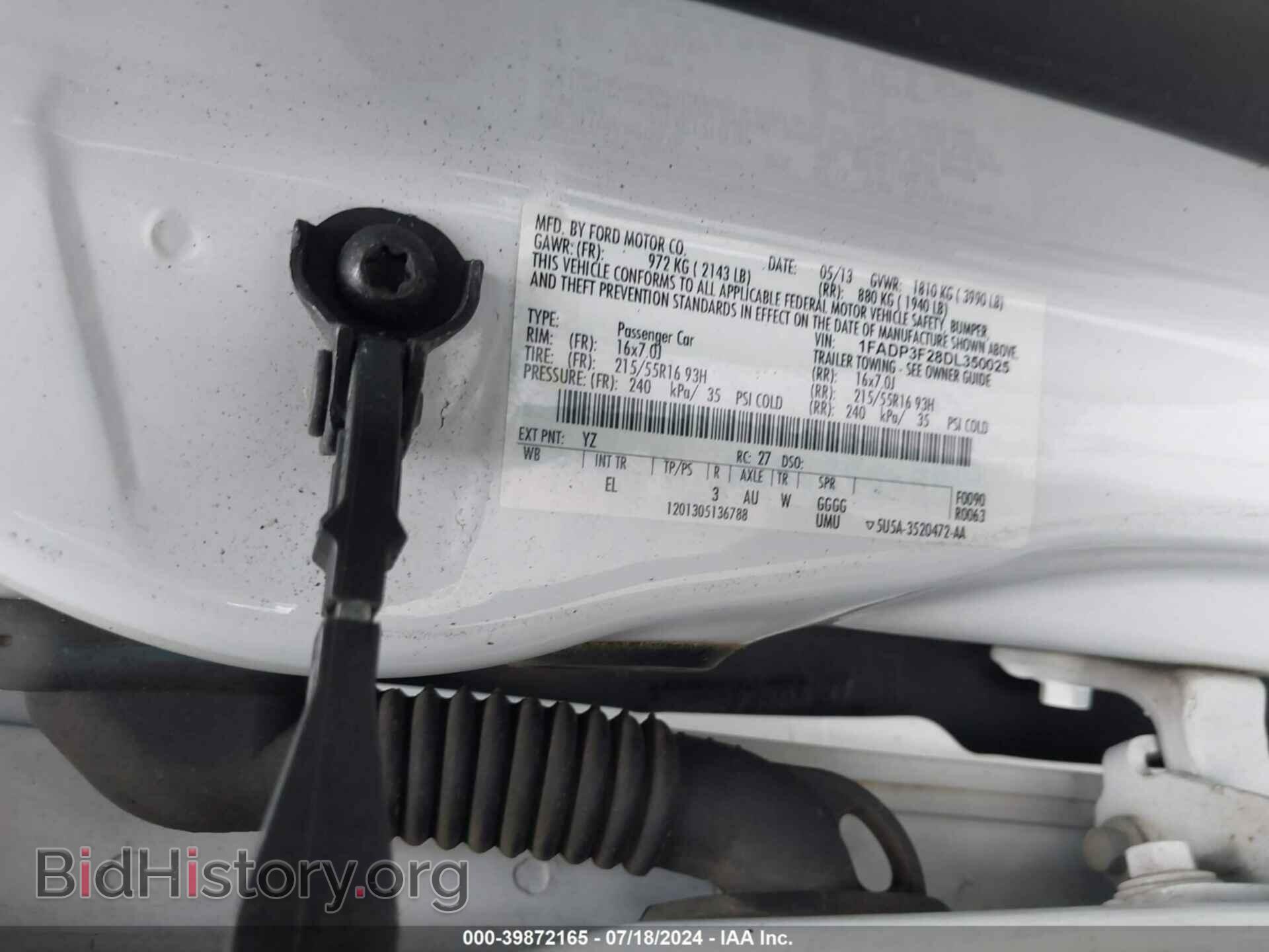 2013 FORD FOCUS - VIN: 1FADP3F28DL350025 - Фото 9