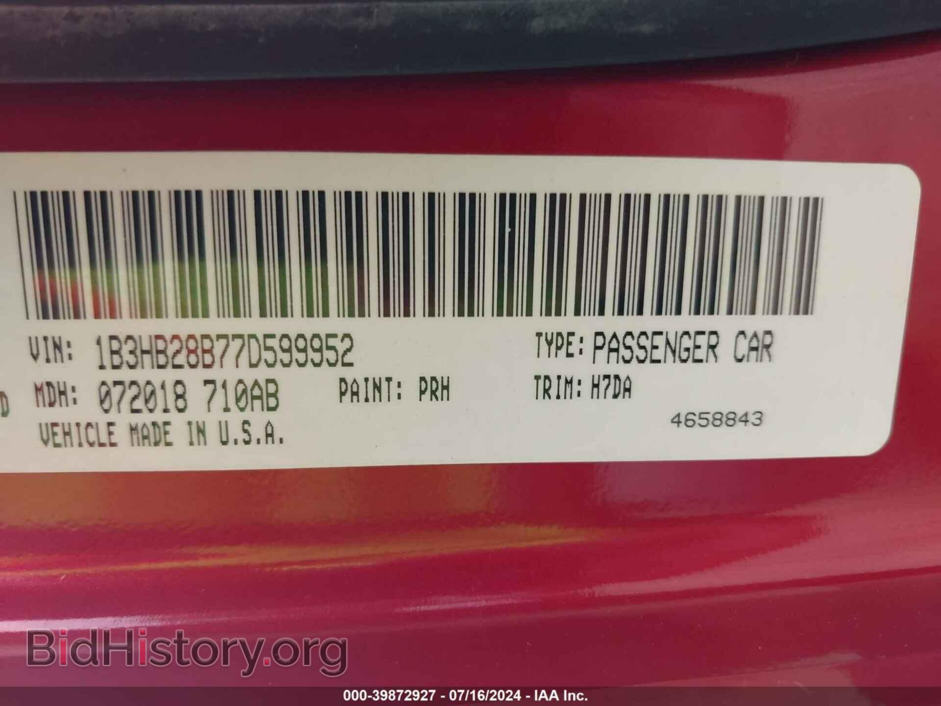 2007 DODGE CALIBER - VIN: 1B3HB28B77D599952 - Фото 9