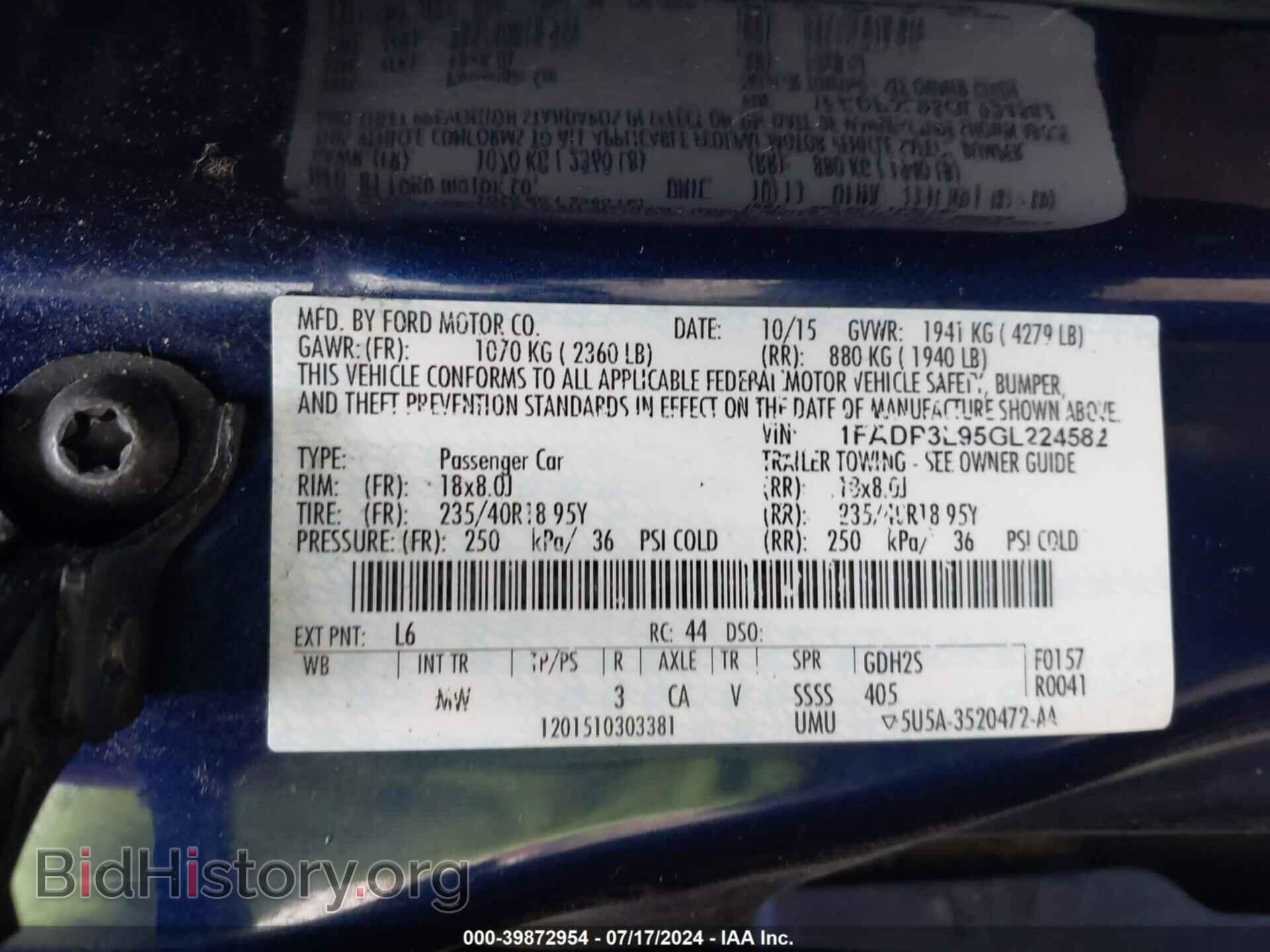 2016 FORD FOCUS ST - VIN: 1FADP3L95GL224582 - Фото 9