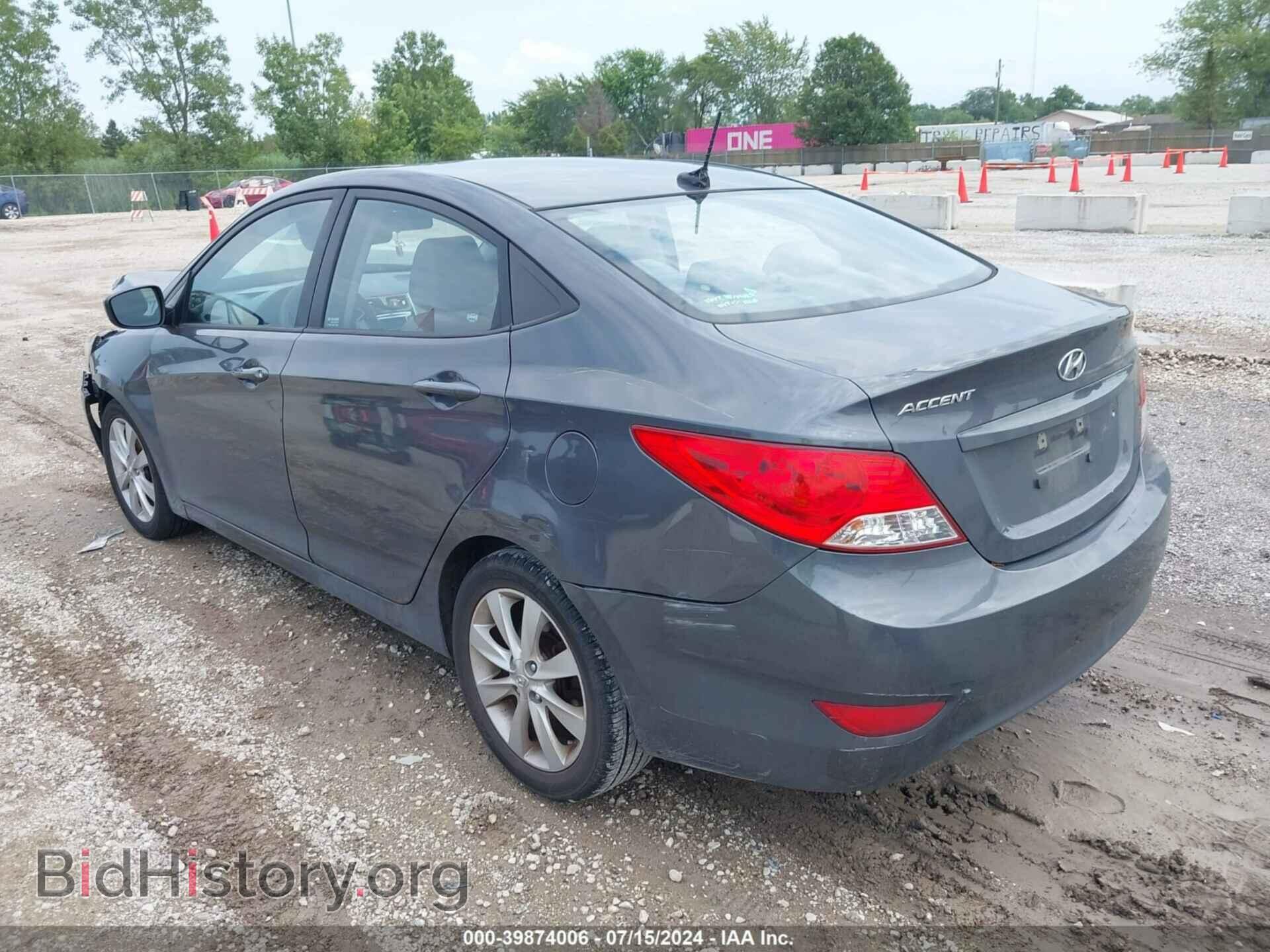 2012 HYUNDAI ACCENT - VIN: KMHCU4AE7CU185921 - Фото 3
