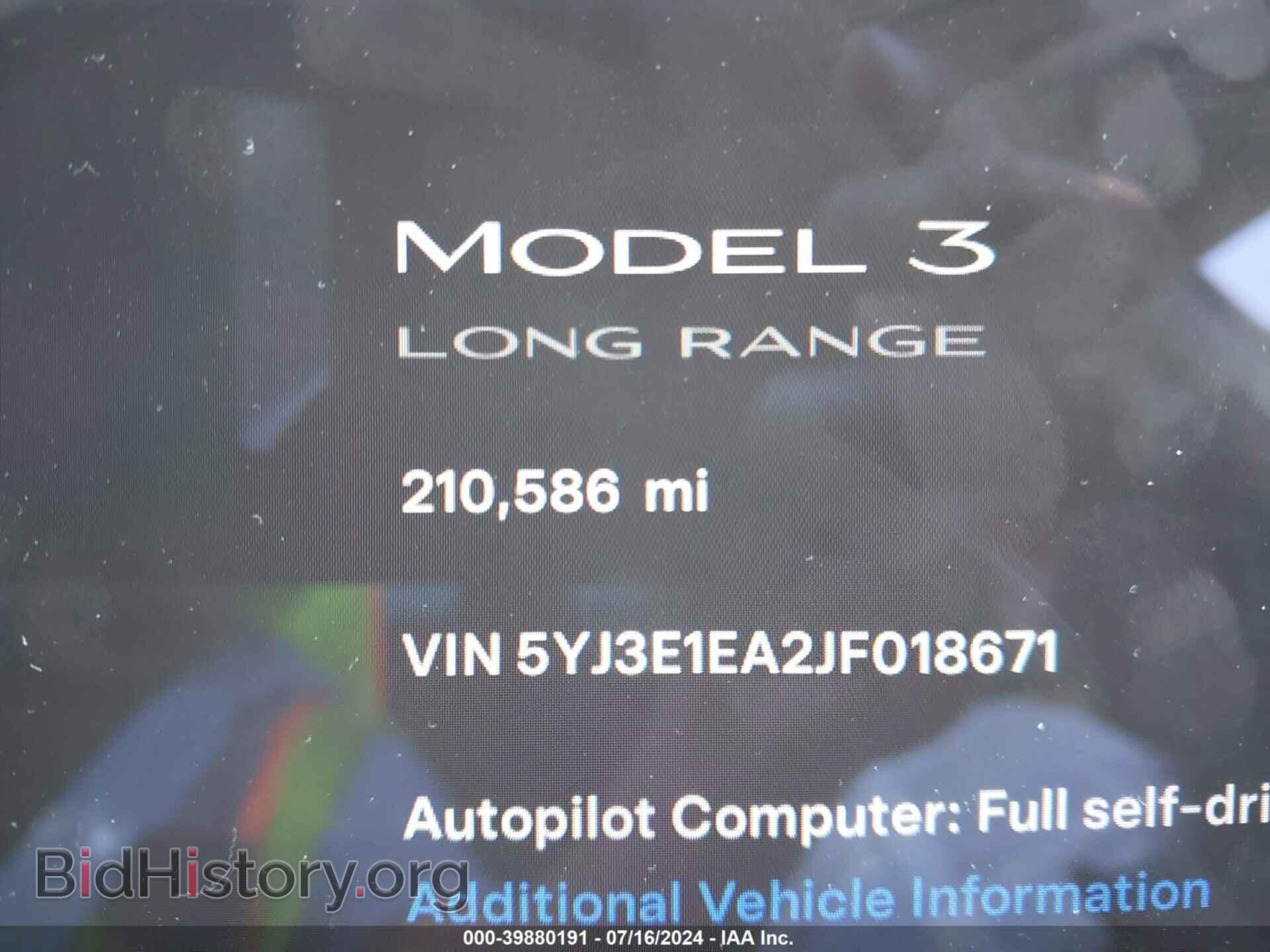 2018 TESLA MODEL 3 - VIN: 5YJ3E1EA2JF018671 - Фото 7