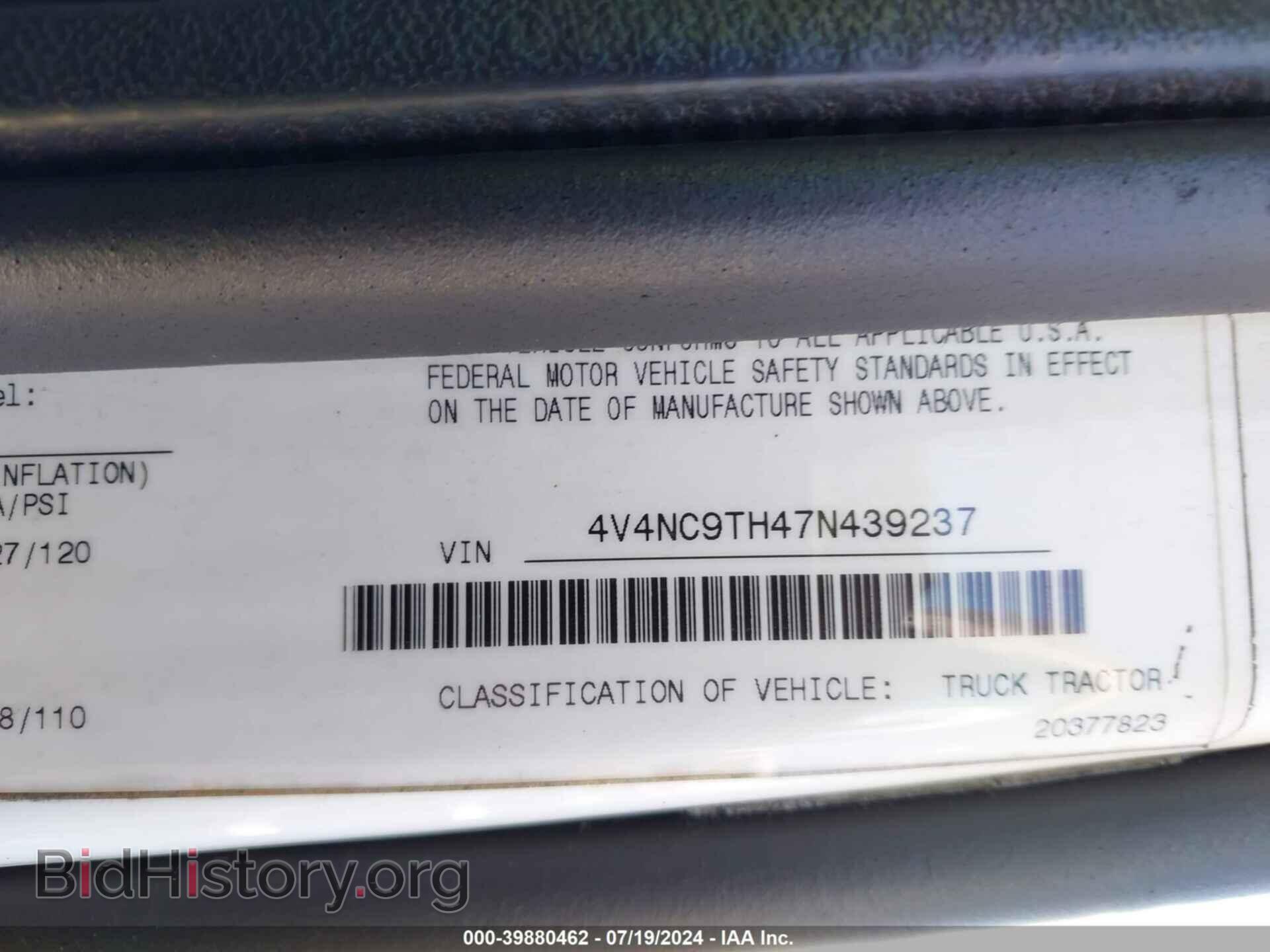 2007 VOLVO VN - VIN: 4V4NC9TH47N439237 - Фото 8