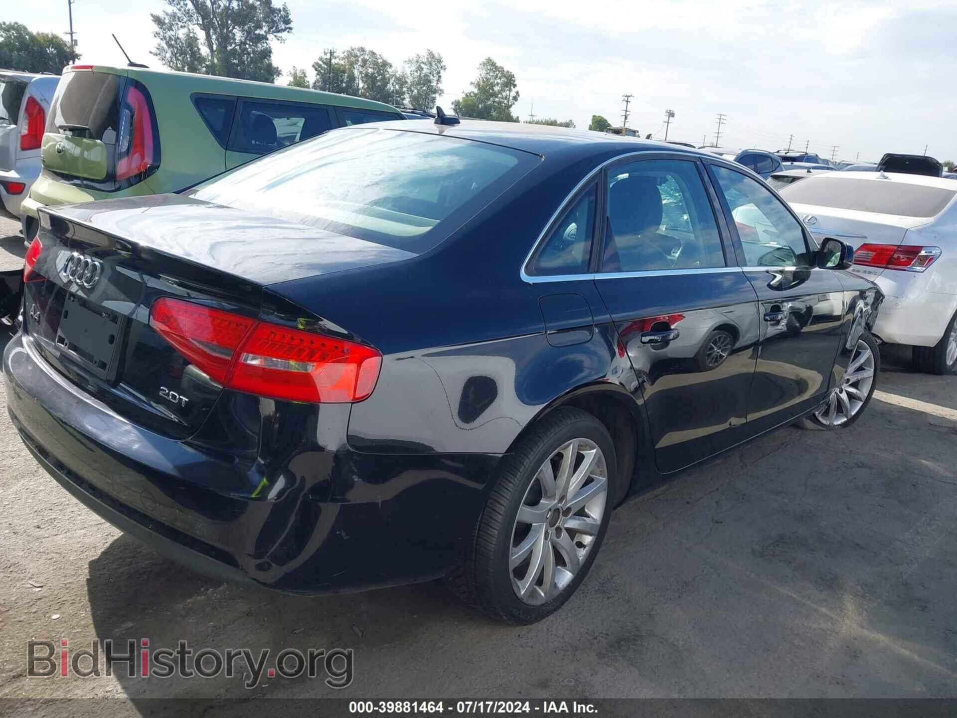 2013 AUDI A4 - VIN: WAUEFAFL3DA053266 - Фото 4