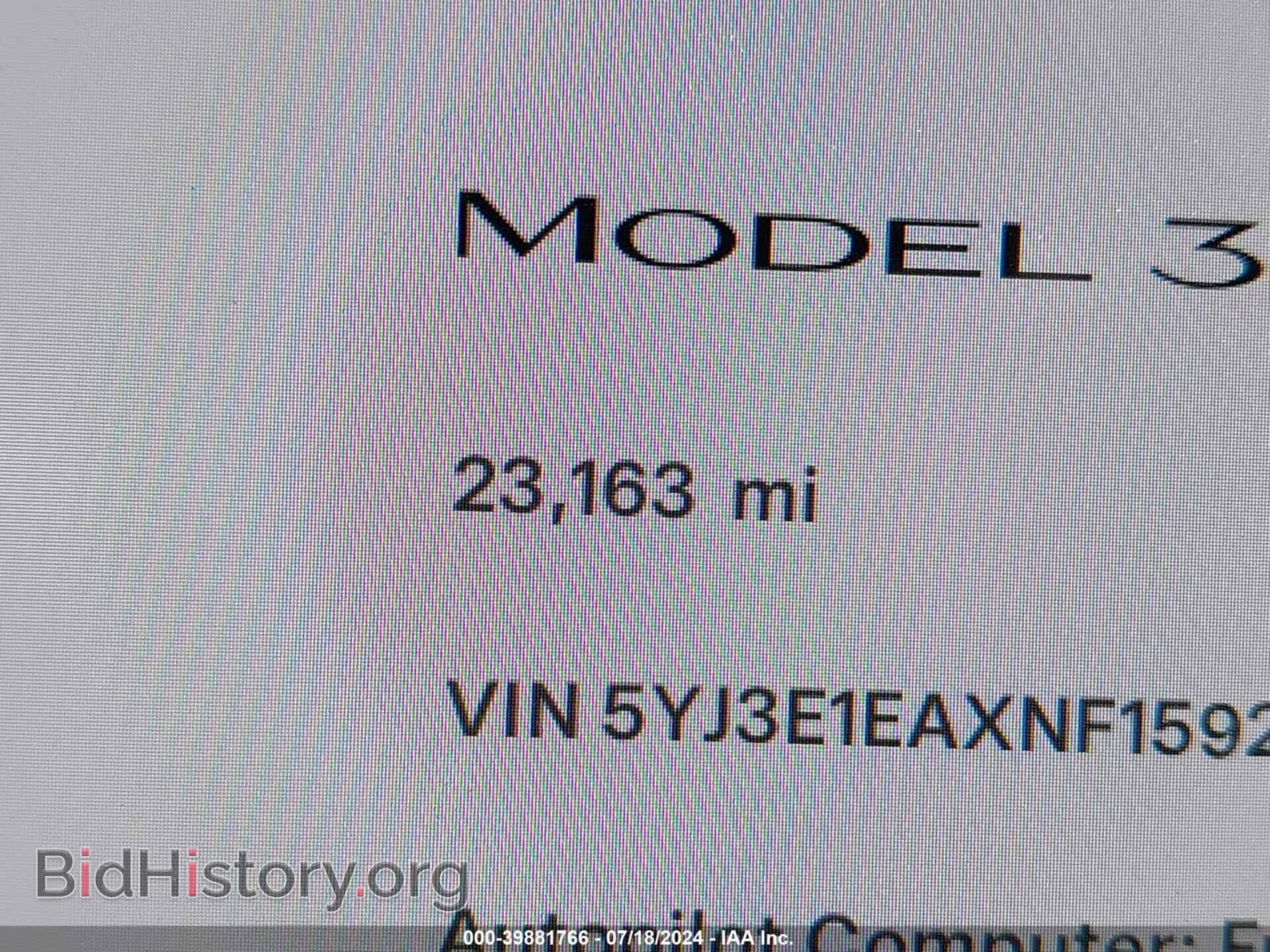 2022 TESLA MODEL 3 - VIN: 5YJ3E1EAXNF159283 - Фото 16