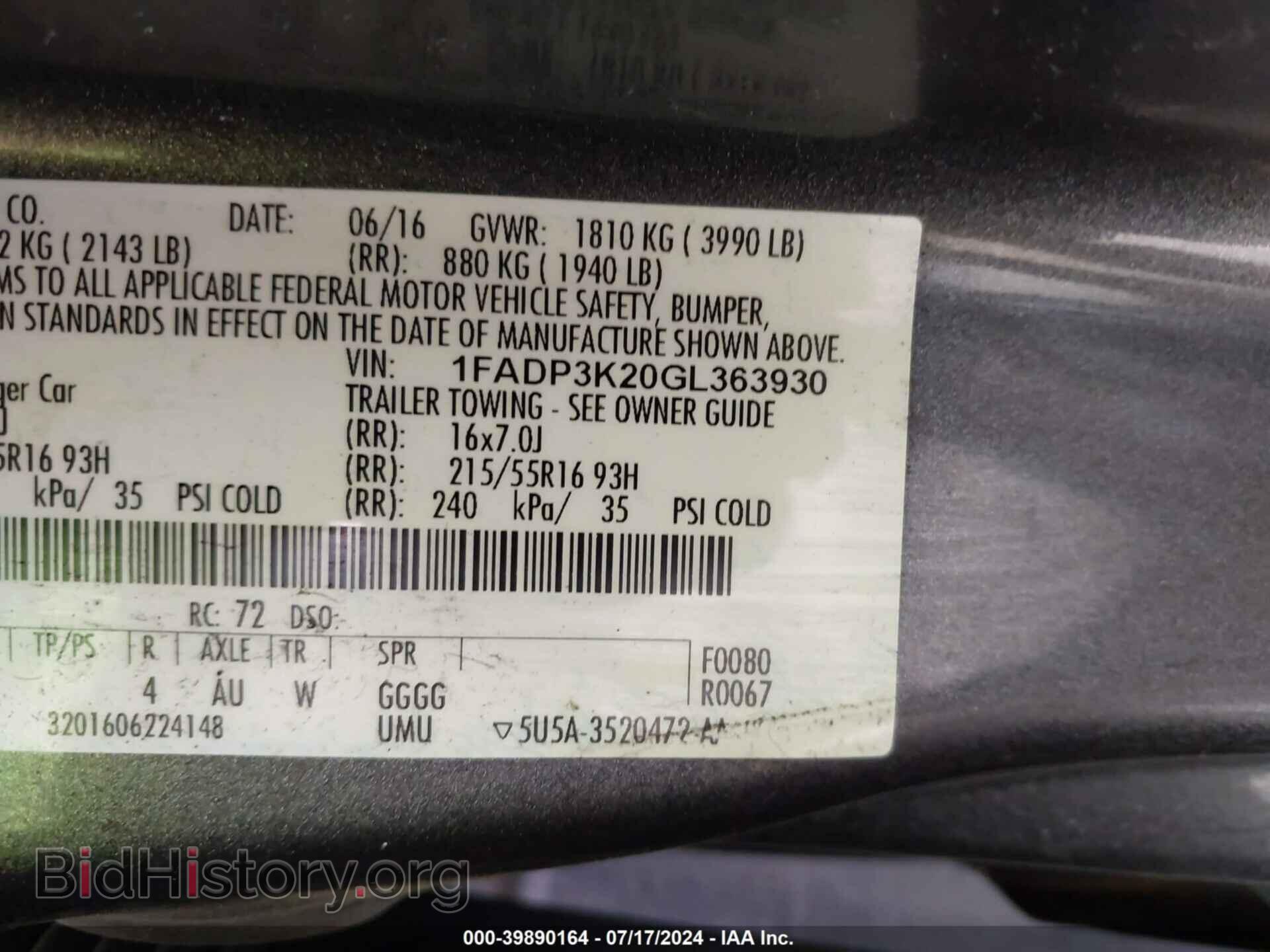 2016 FORD FOCUS - VIN: 1FADP3K20GL363930 - Photo 9