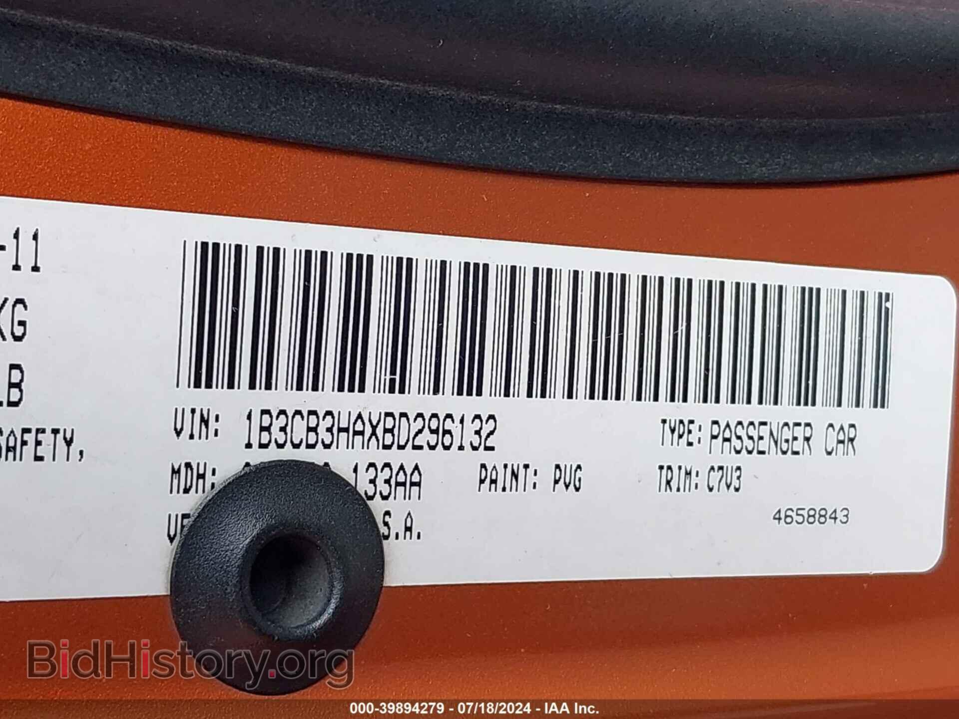 2011 DODGE CALIBER - VIN: 1B3CB3HAXBD296132 - Фото 9