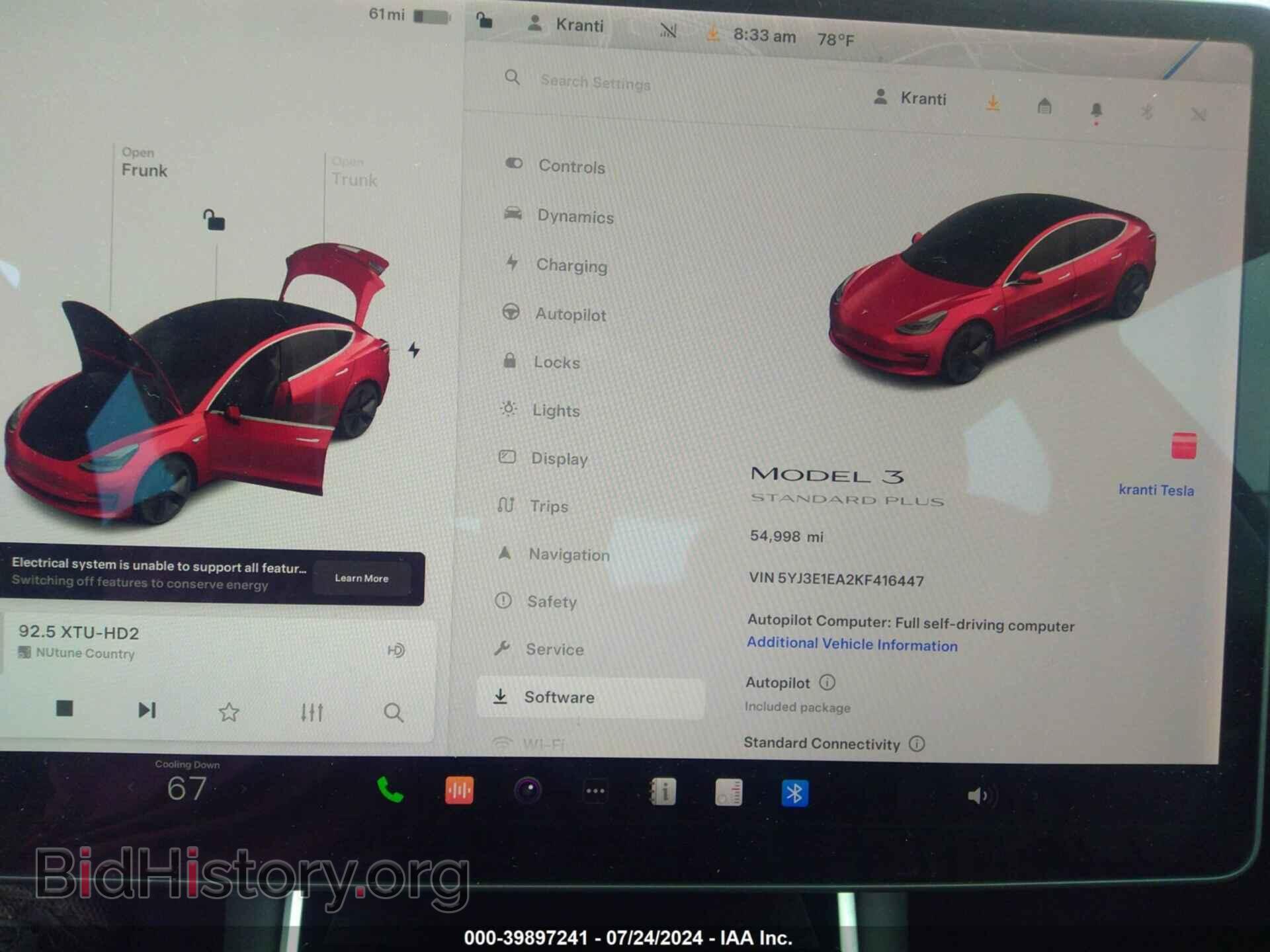 2019 TESLA MODEL 3 - VIN: 5YJ3E1EA2KF416447 - Photo 7