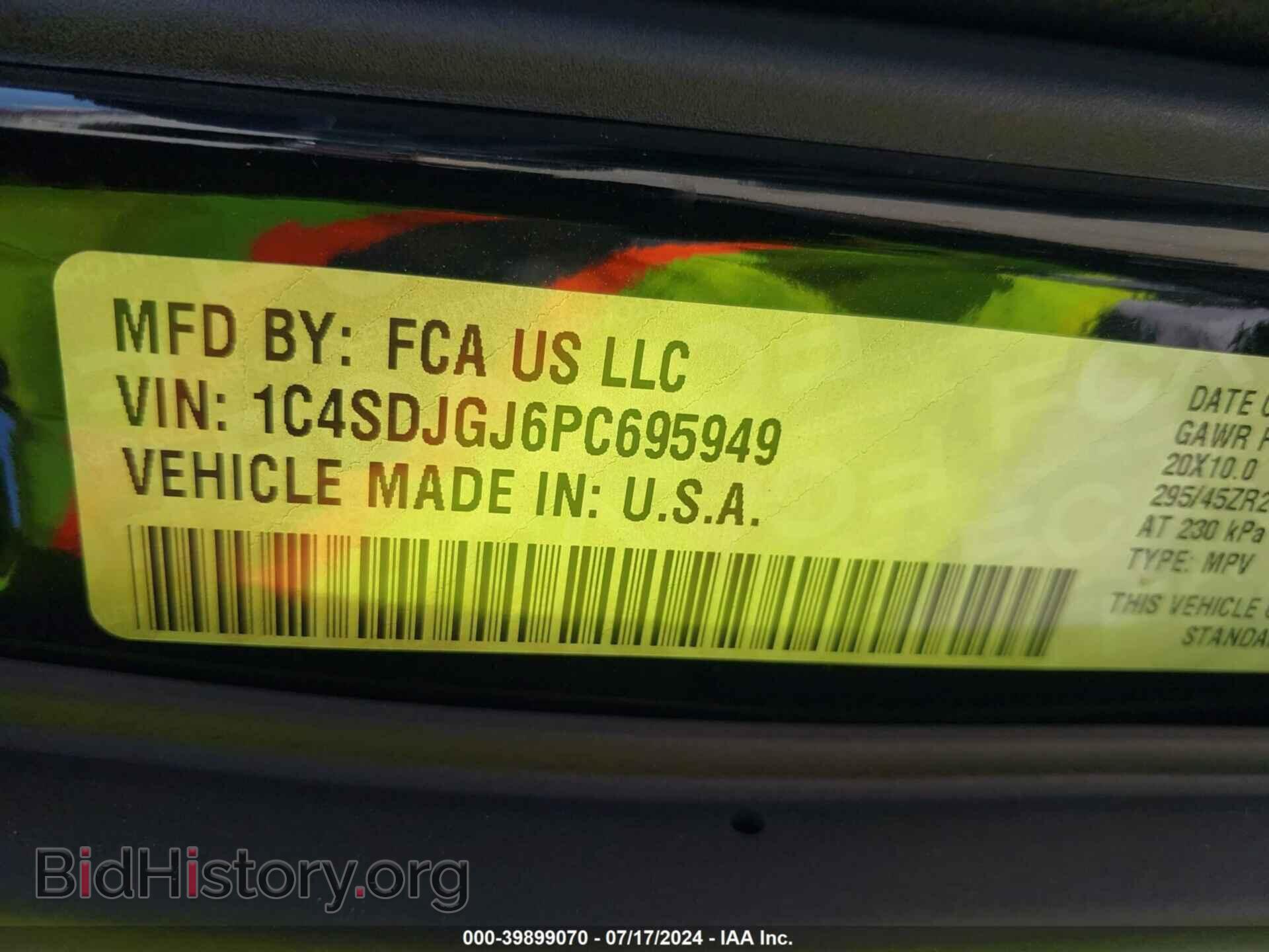 2023 DODGE DURANGO - VIN: 1C4SDJGJ6PC695949 - Photo 9