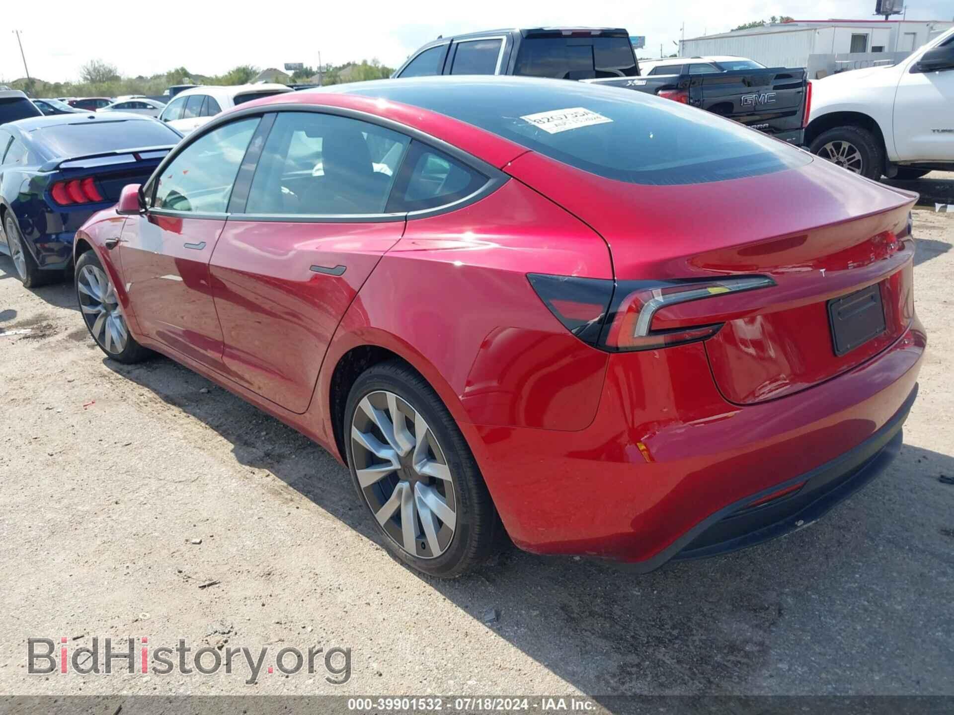 2024 TESLA MODEL 3 - VIN: 5YJ3E1EA4RF766589 - Фото 3