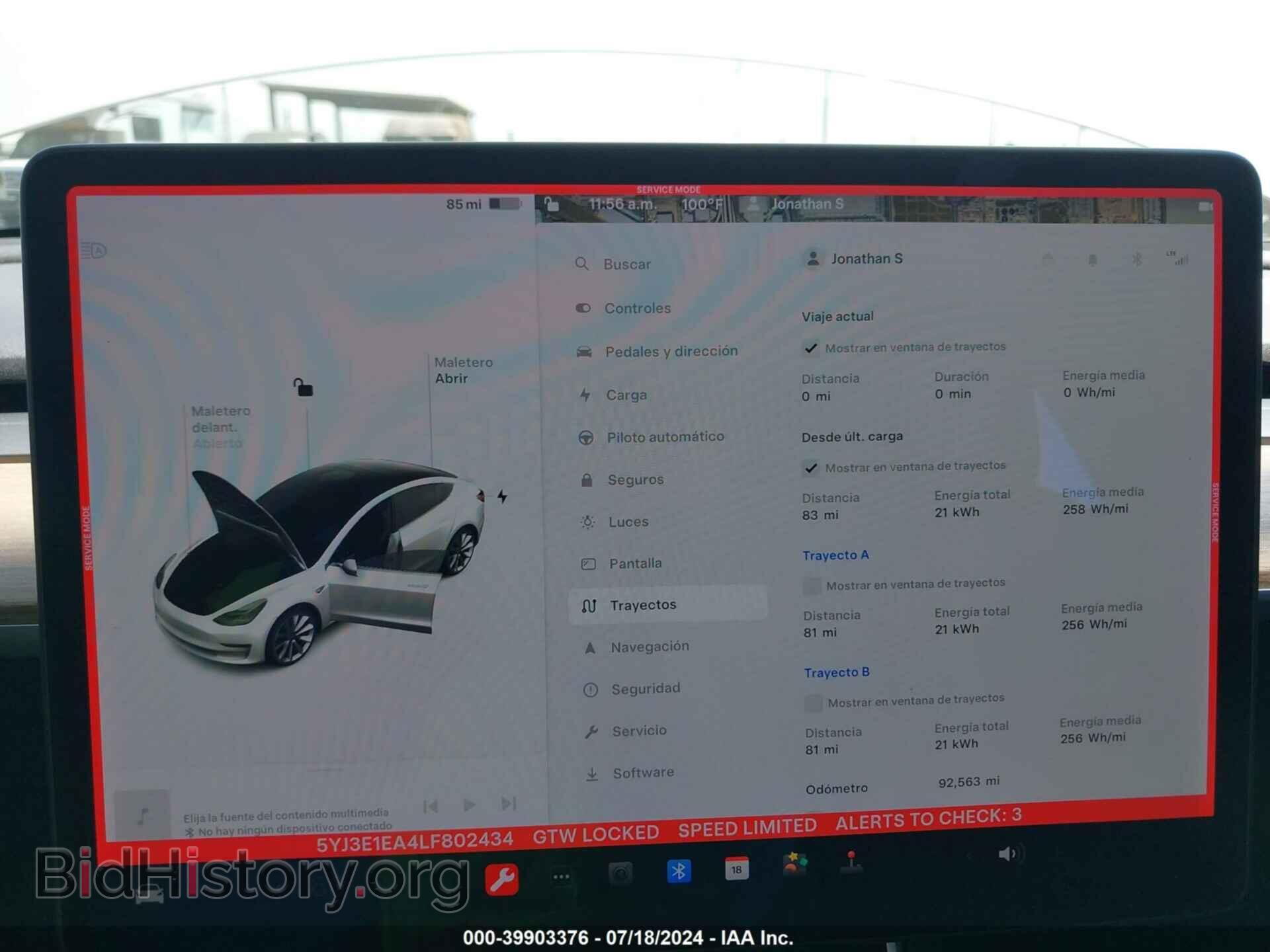 2020 TESLA MODEL 3 - VIN: 5YJ3E1EA4LF802434 - Photo 7