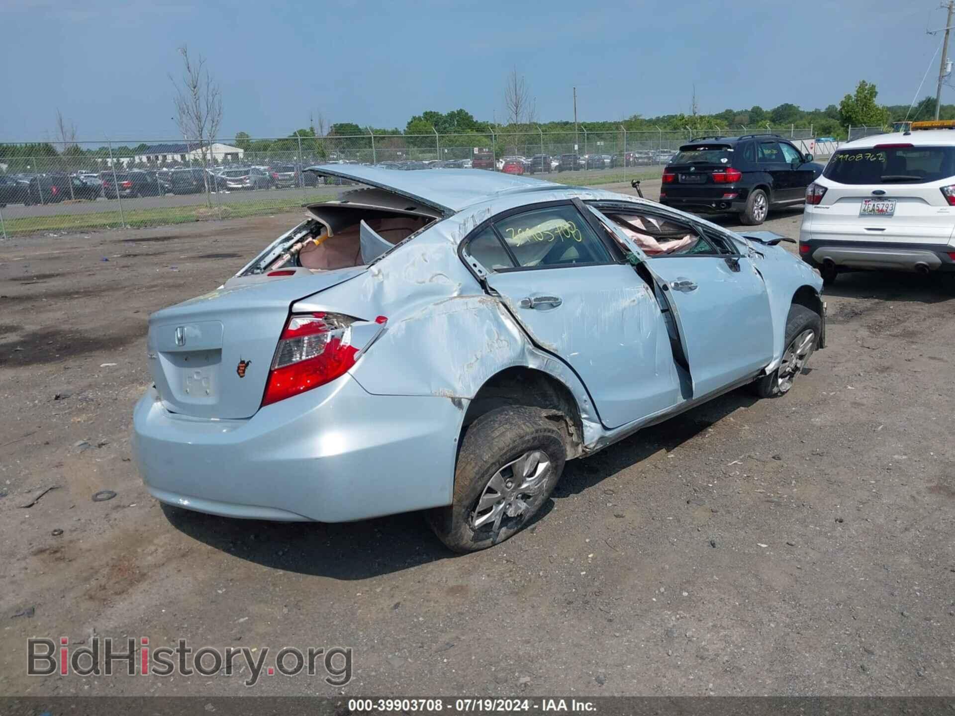 2012 HONDA CIVIC - VIN: 2HGFB2F56CH593173 - Фото 4