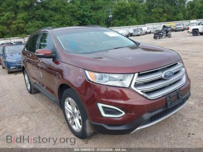 2015 Ford EDGE SEL, темно-бордовый — VIN 2FMTK3J81FBB38470, IAAI