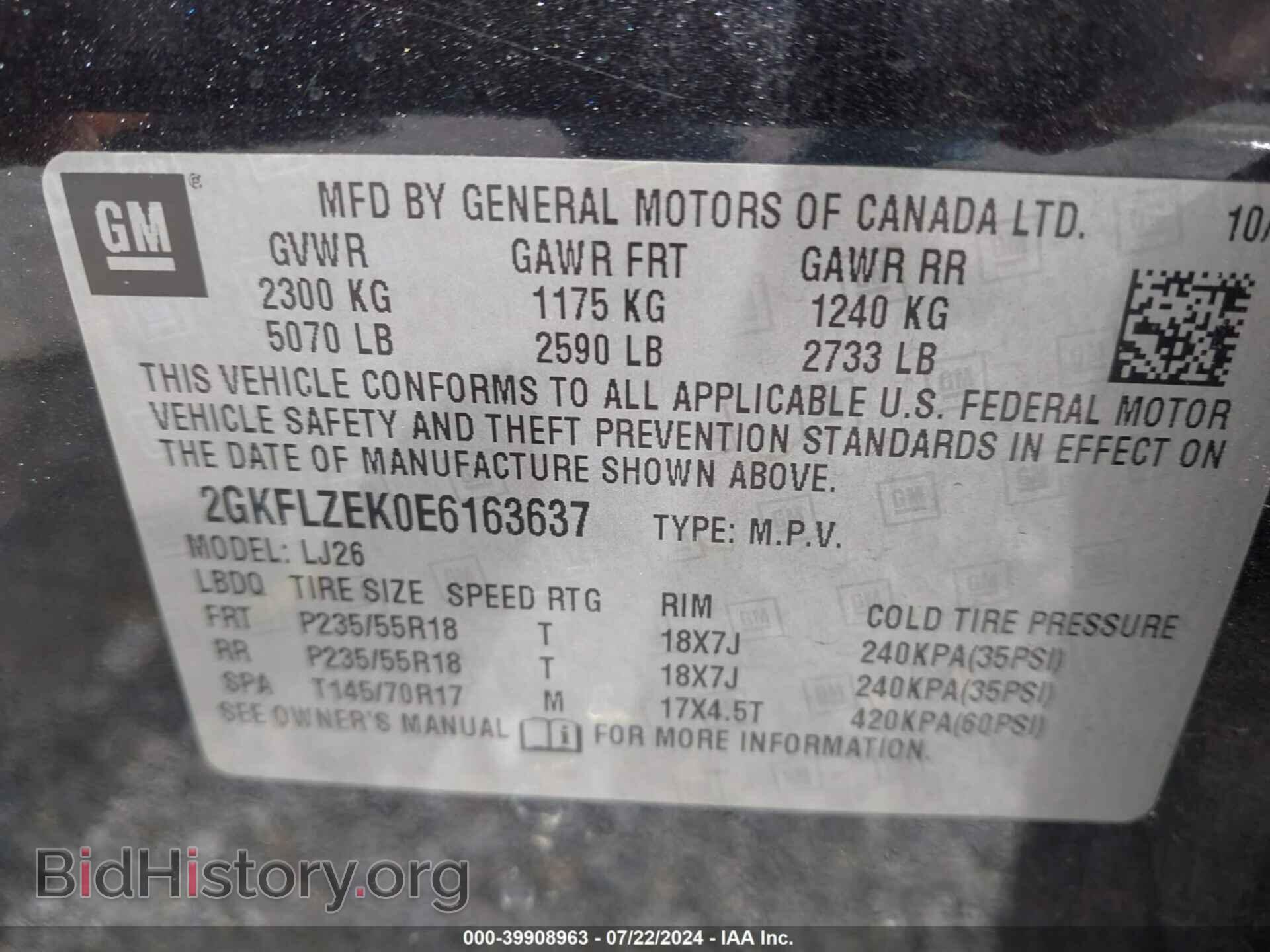 2014 GMC TERRAIN - VIN: 2GKFLZEK0E6163637 - Photo 9