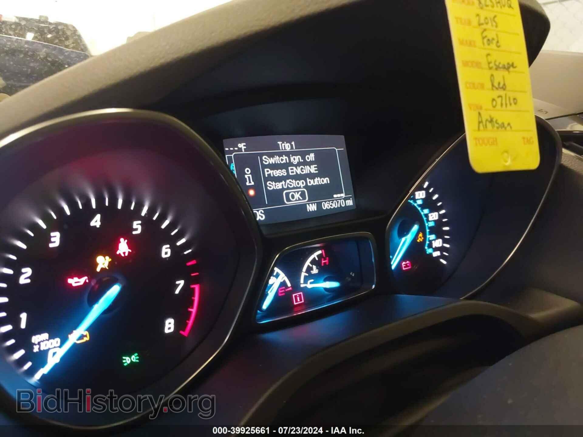 2015 FORD ESCAPE - VIN: 1FMCU9J91FUB63644 - Photo 7