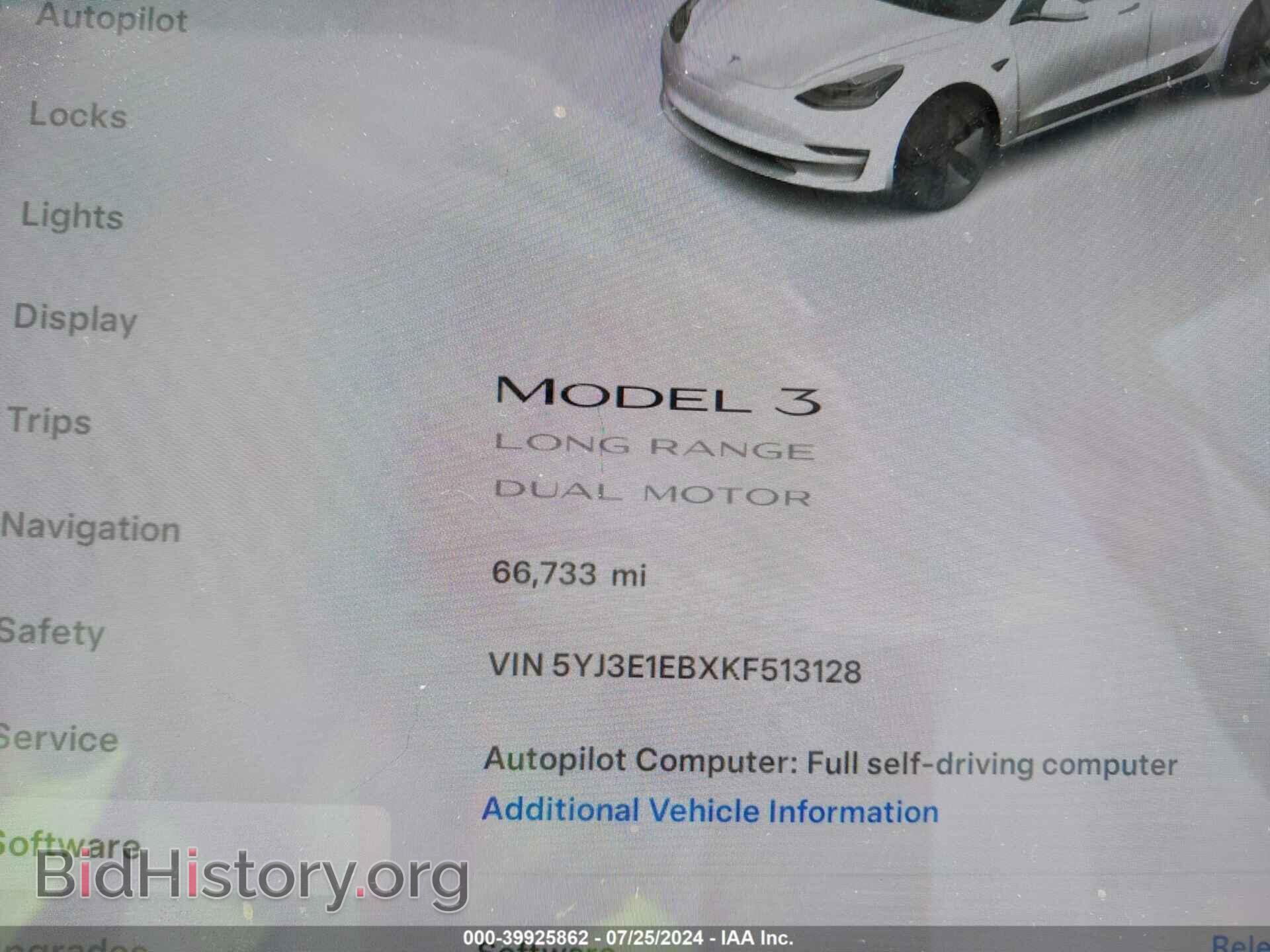 2019 TESLA MODEL 3 - VIN: 5YJ3E1EBXKF513128 - Фото 7