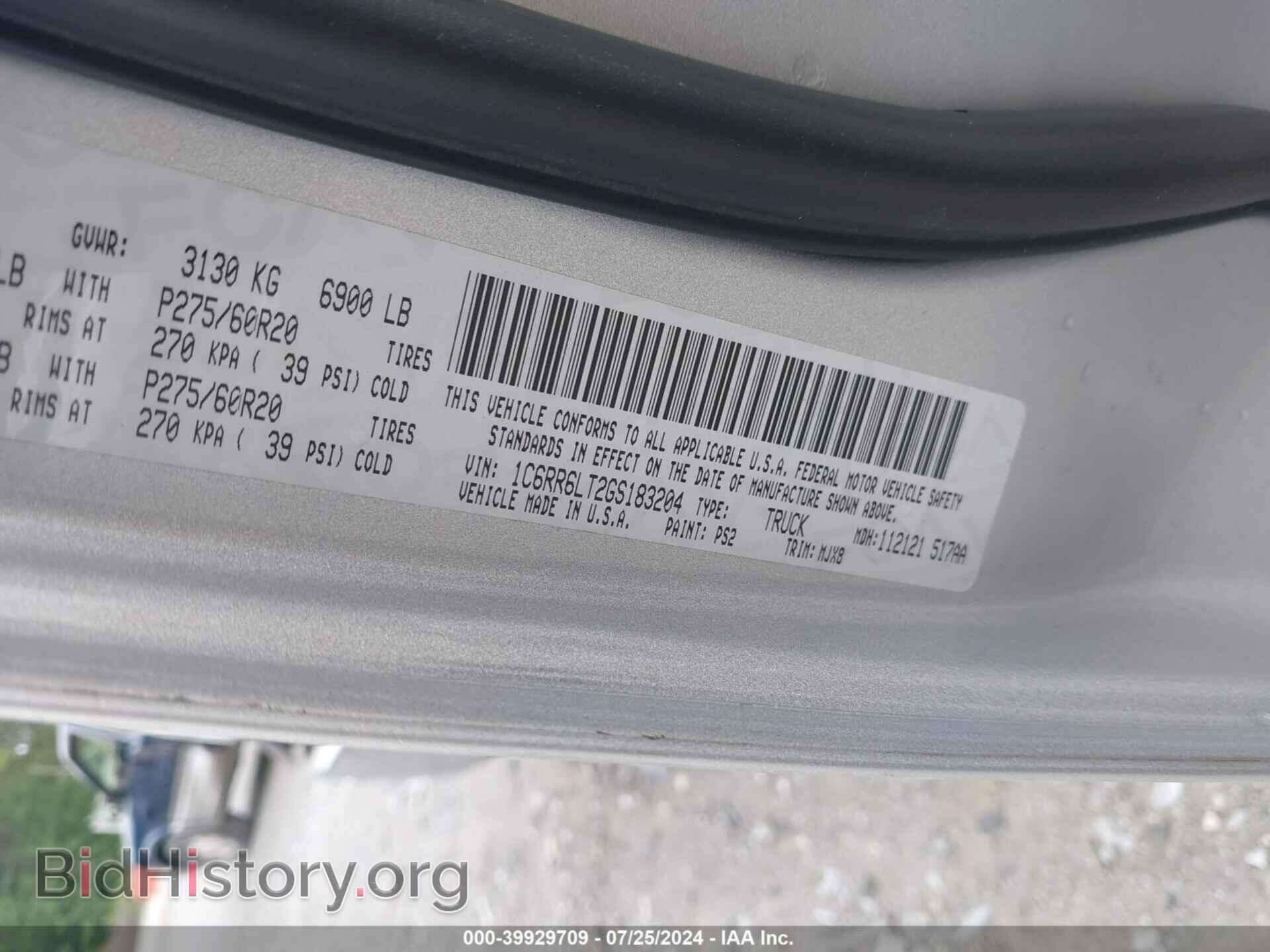 2016 RAM 1500 - VIN: 1C6RR6LT2GS183204 - Фото 9