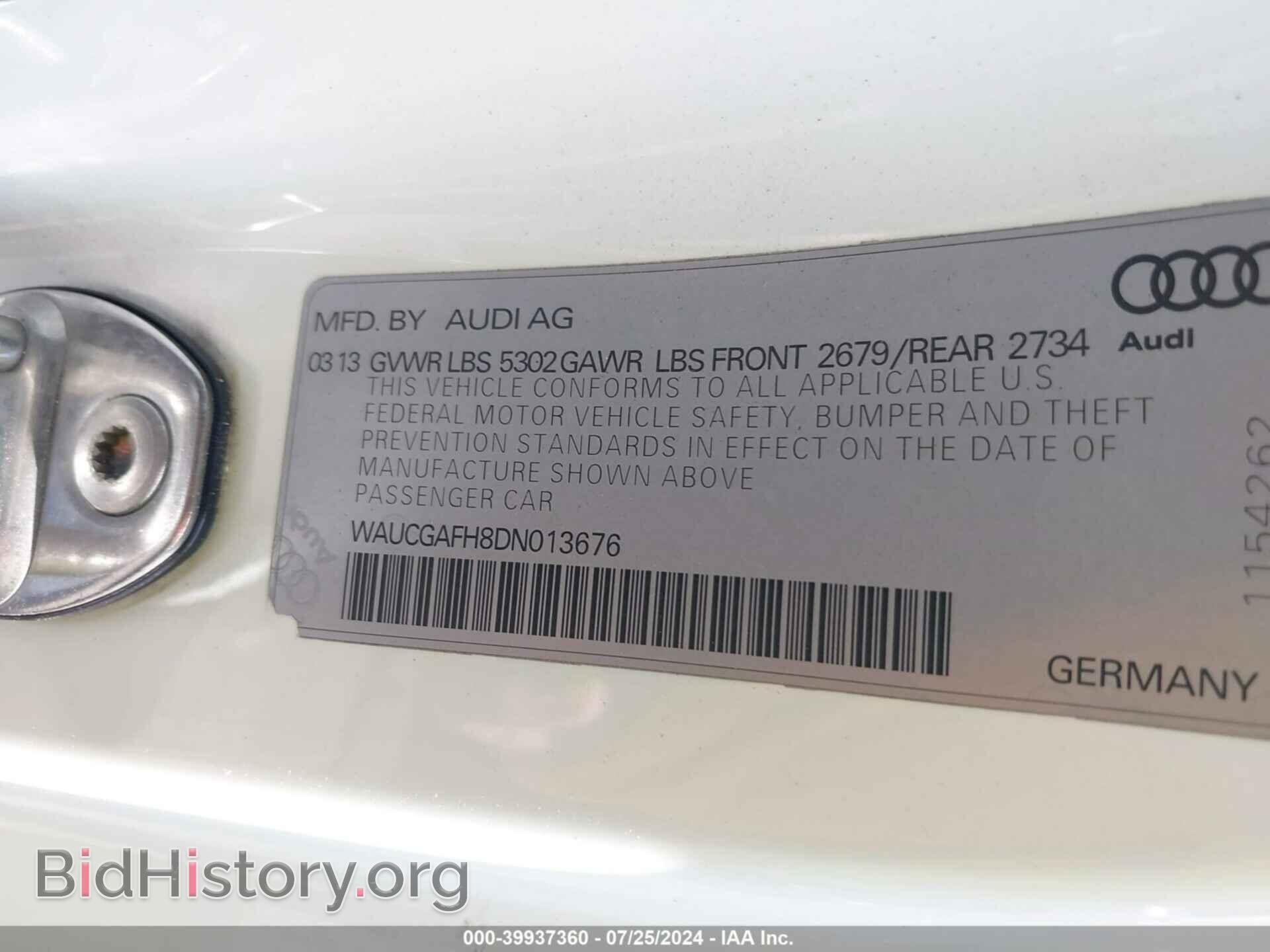 2013 AUDI S5 - VIN: WAUCGAFH8DN013676 - Photo 9