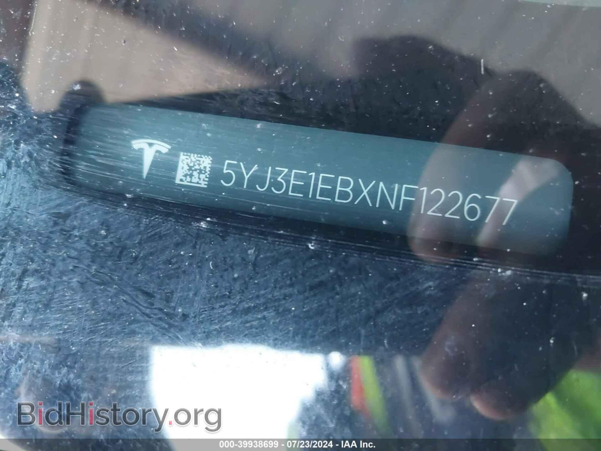 2022 TESLA MODEL 3 - VIN: 5YJ3E1EBXNF122677 - Фото 9