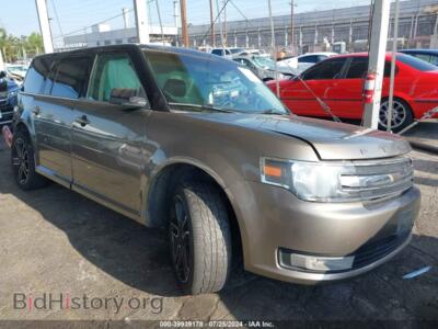 2014 Ford FLEX SEL, brown — VIN 2FMGK5C85EBD31990, IAAI