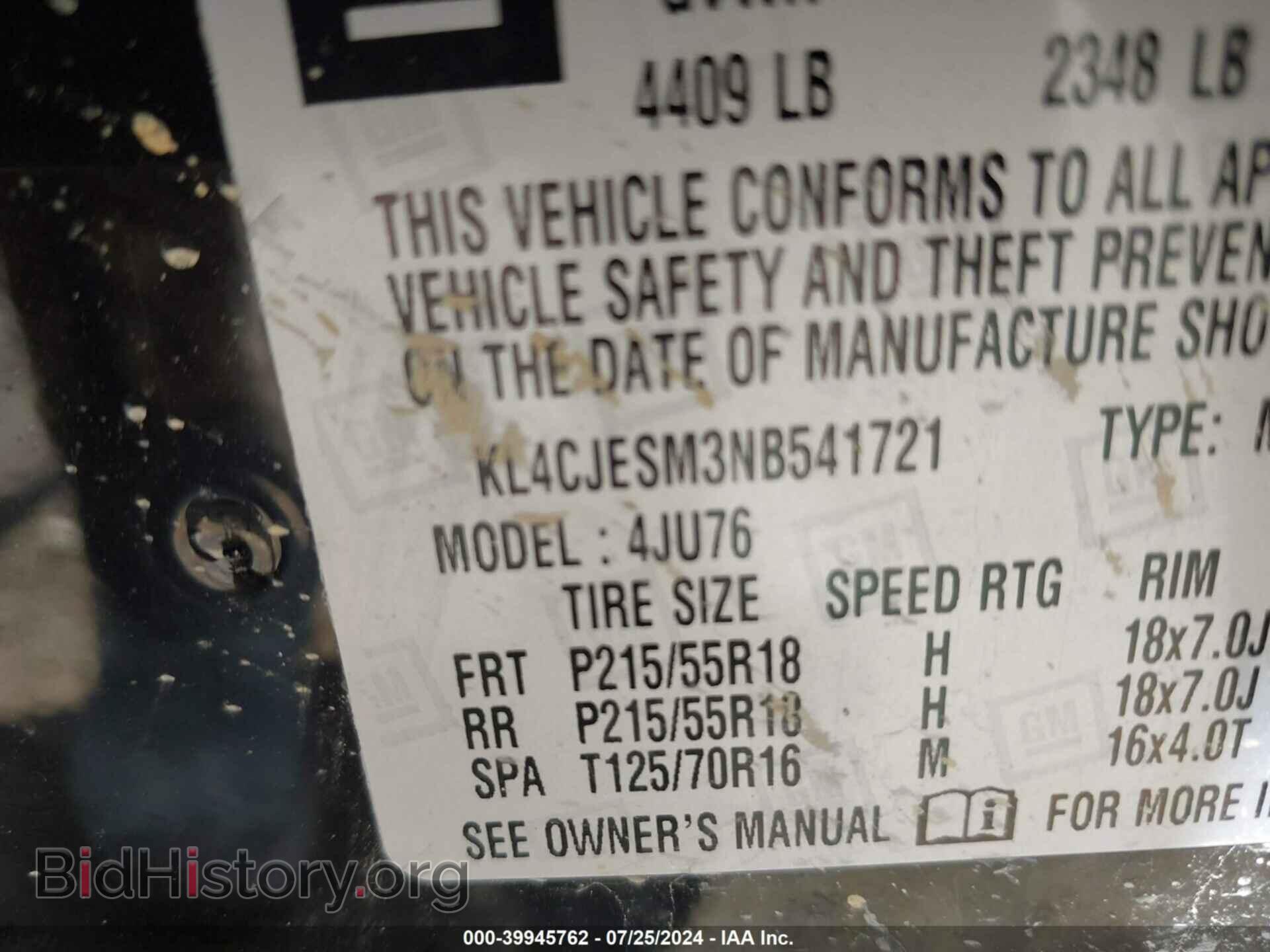 2022 BUICK ENCORE - VIN: KL4CJESM3NB541721 - Photo 9