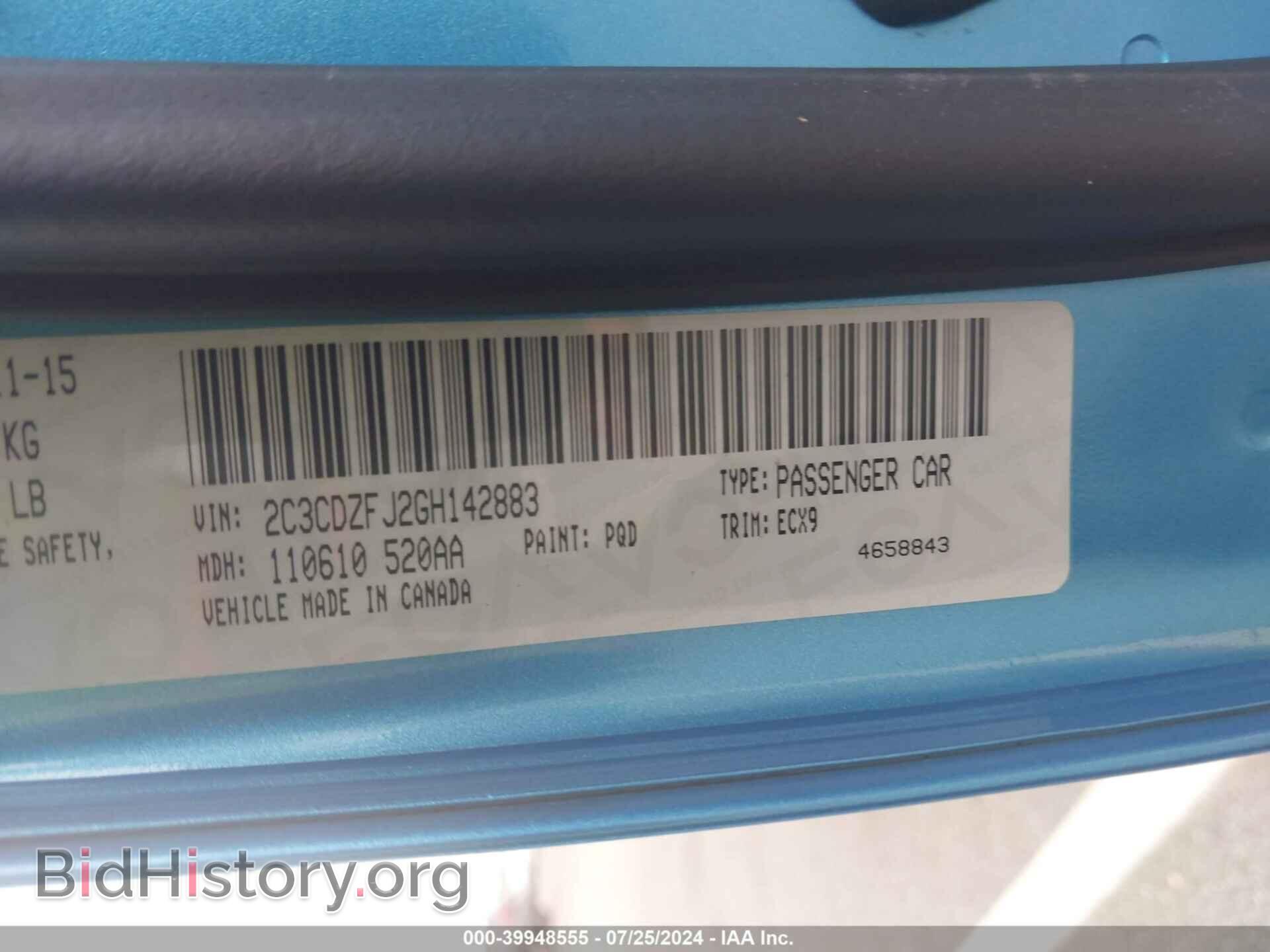 2016 DODGE CHALLENGER - VIN: 2C3CDZFJ2GH142883 - Photo 9