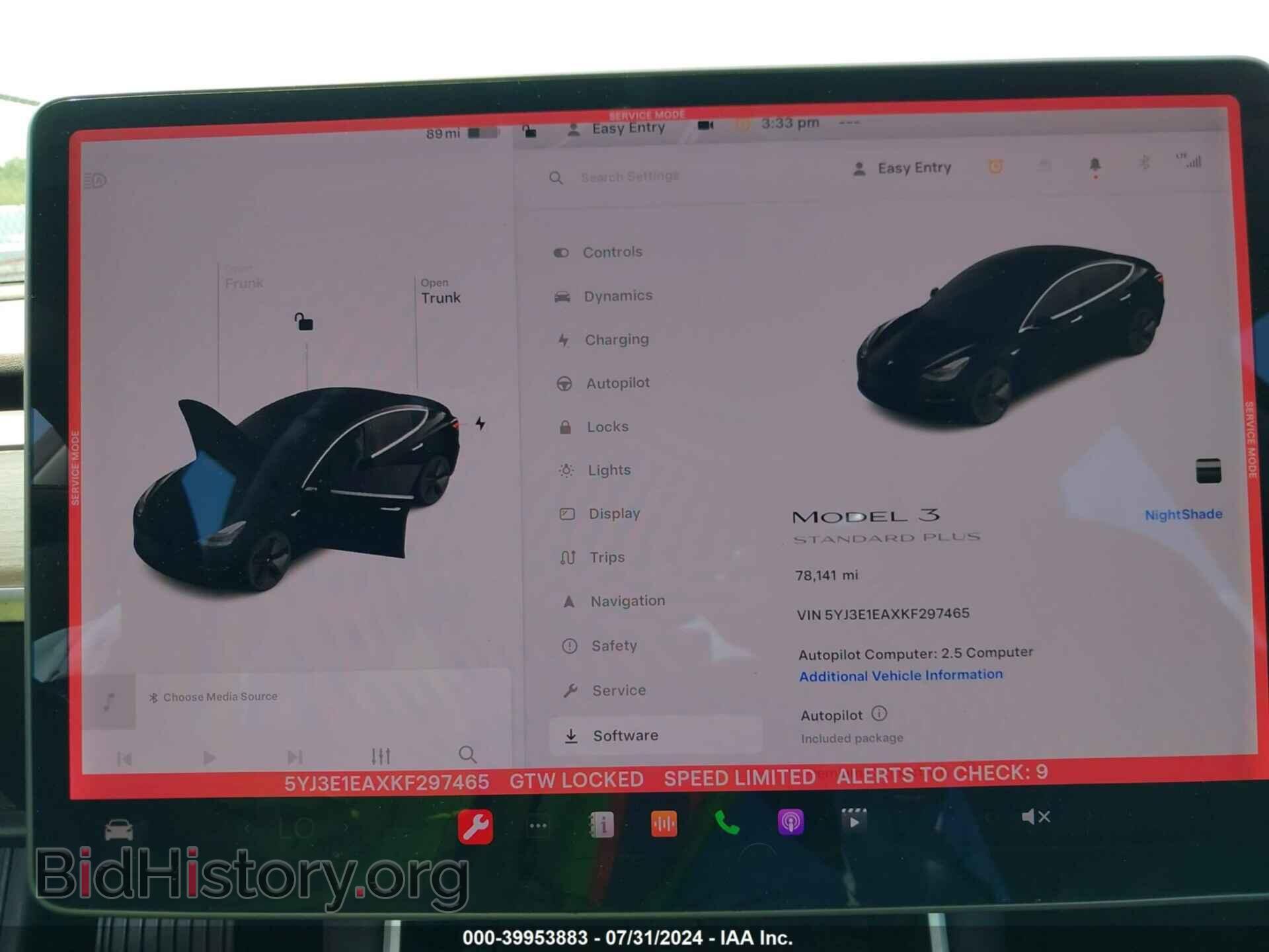 2019 TESLA MODEL 3 - VIN: 5YJ3E1EAXKF297465 - Photo 7