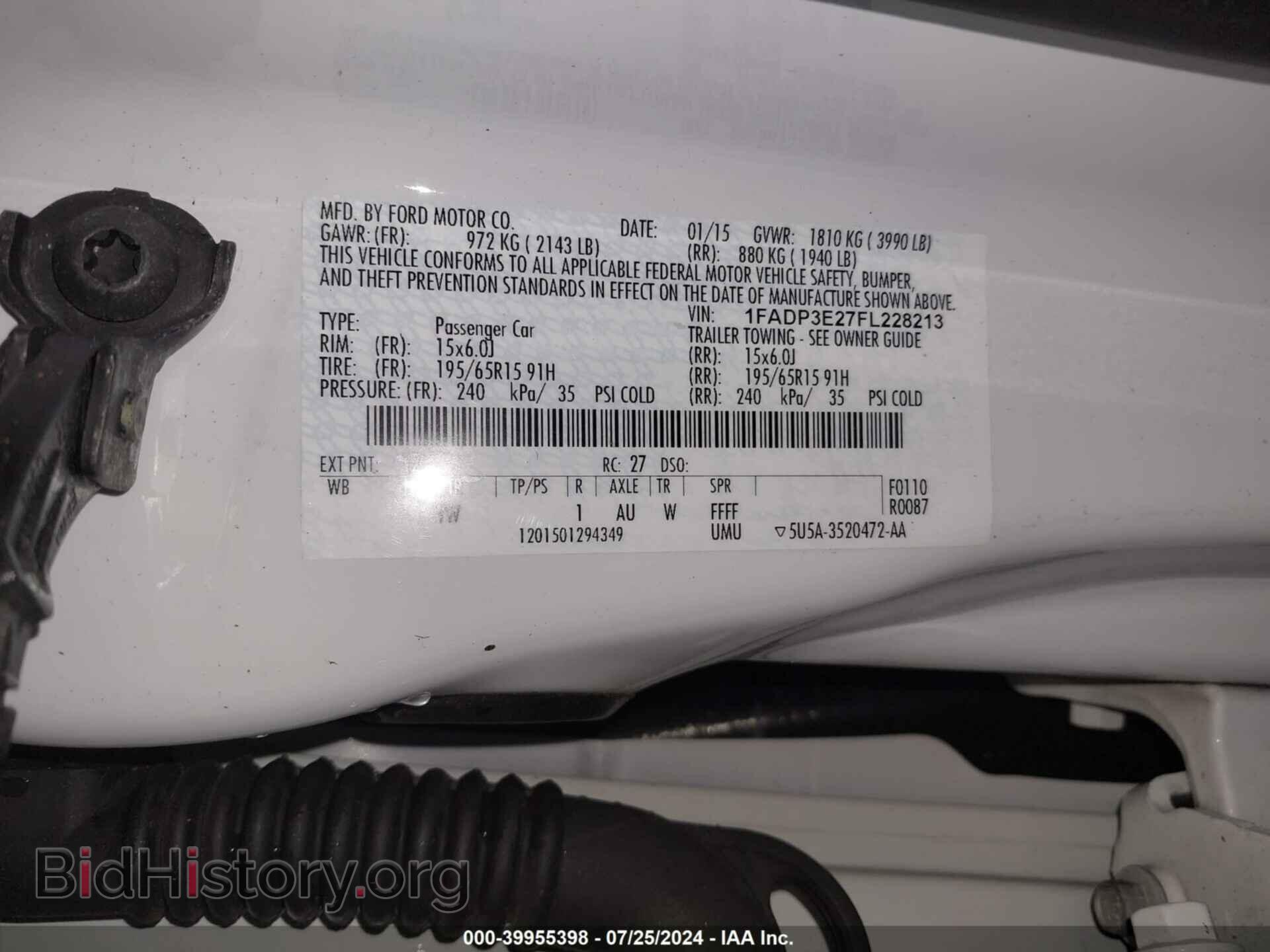 2015 FORD FOCUS - VIN: 1FADP3E27FL228213 - Photo 9