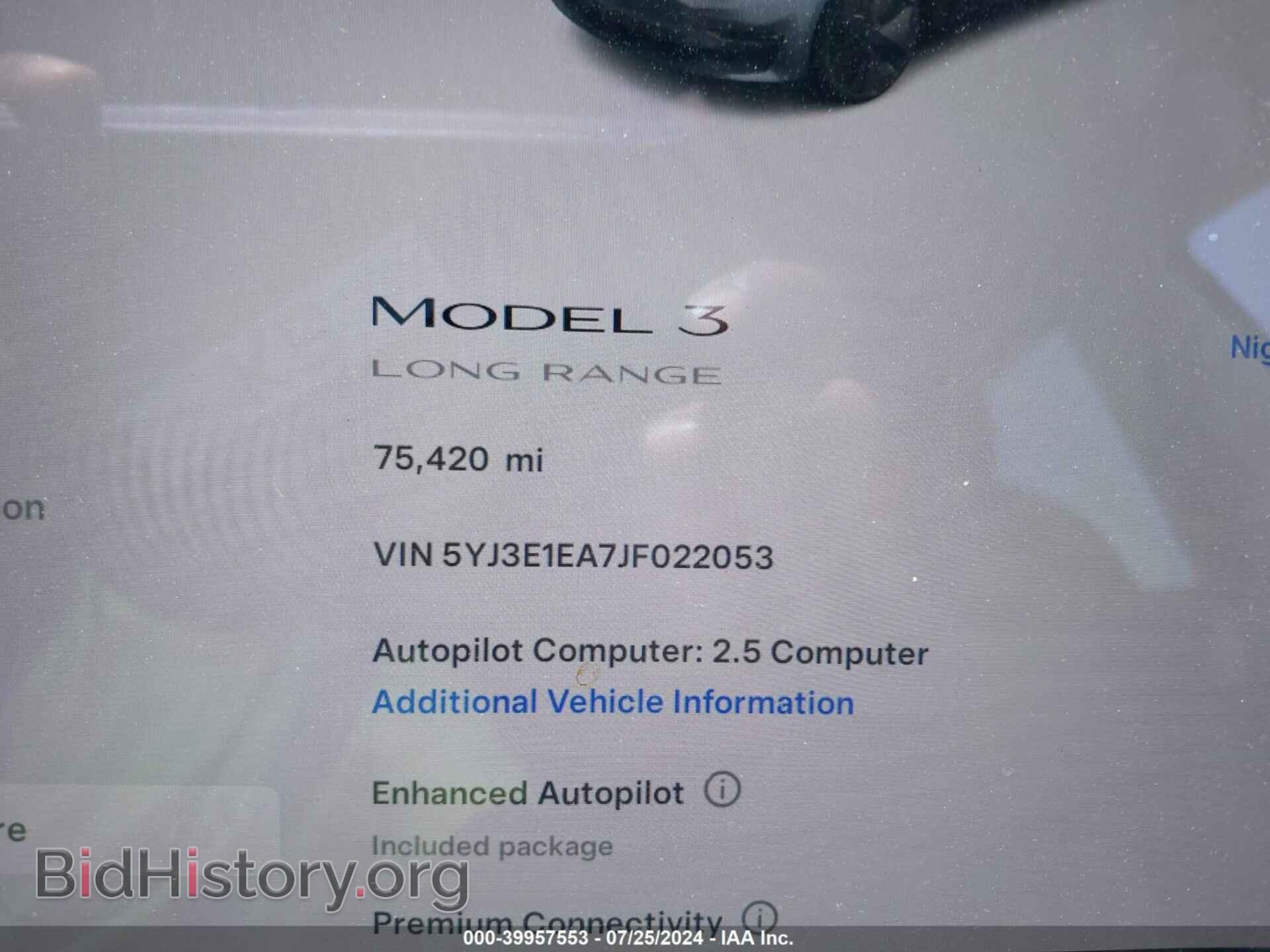 2018 TESLA MODEL 3 - VIN: 5YJ3E1EA7JF022053 - Photo 7