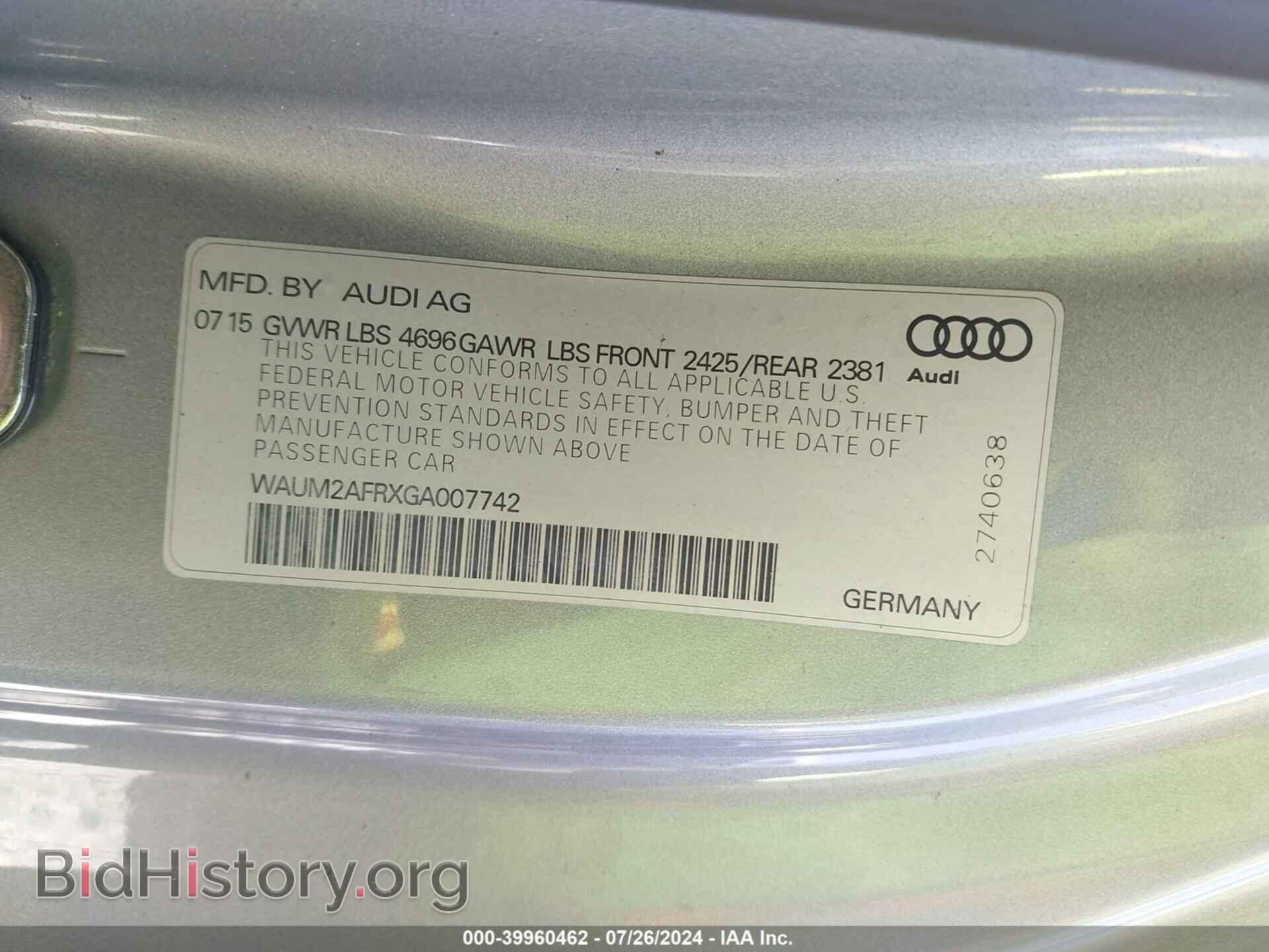 2016 AUDI A5 - VIN: WAUM2AFRXGA007742 - Фото 9
