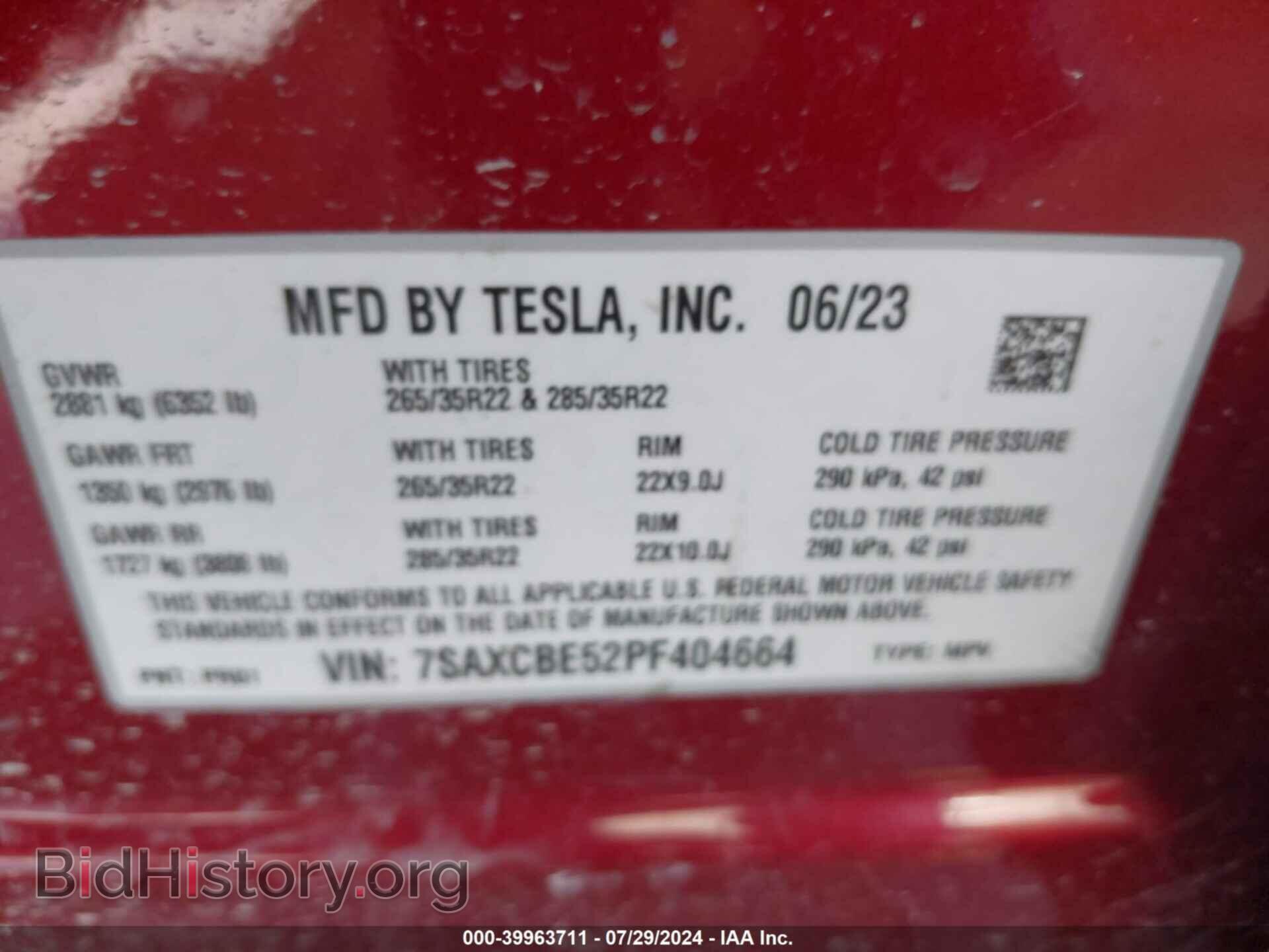 2023 TESLA MODEL X - VIN: 7SAXCBE52PF404664 - Photo 9