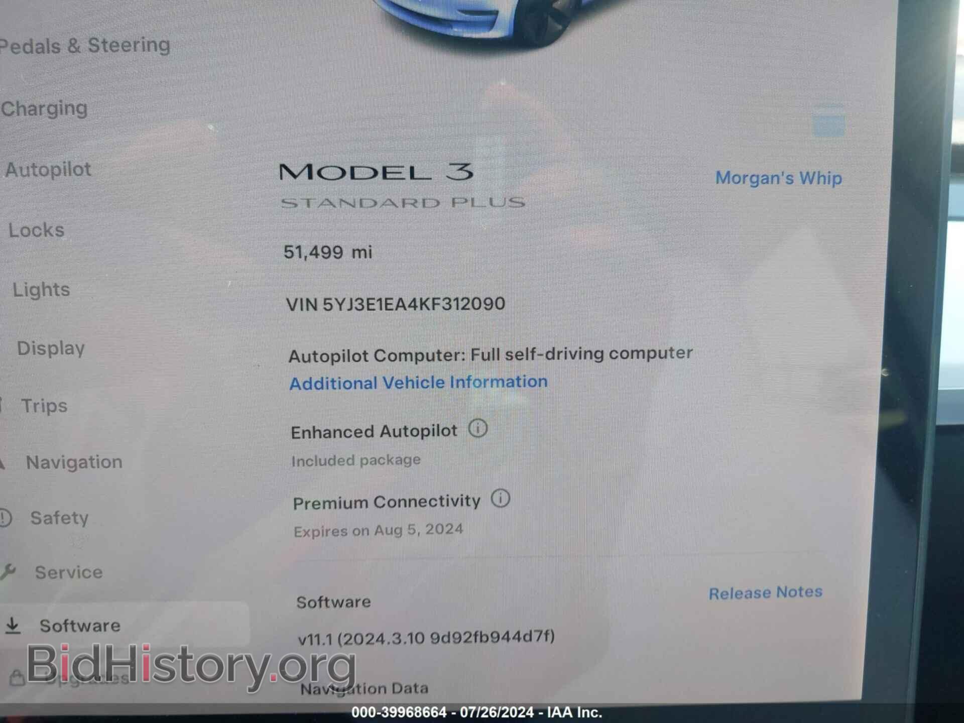 2019 TESLA MODEL 3 - VIN: 5YJ3E1EA4KF312090 - Фото 7