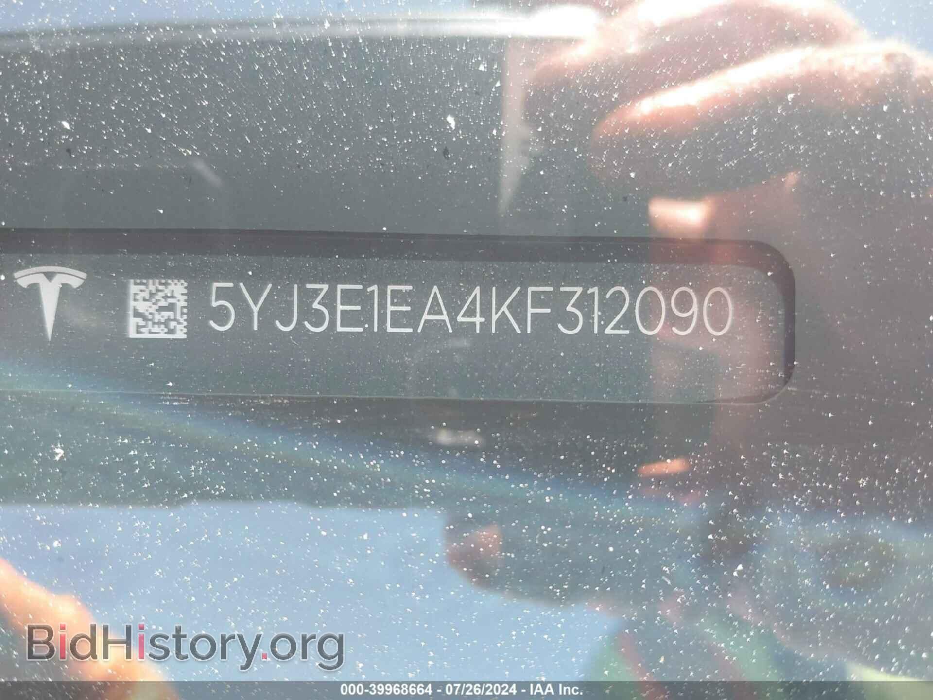 2019 TESLA MODEL 3 - VIN: 5YJ3E1EA4KF312090 - Фото 9