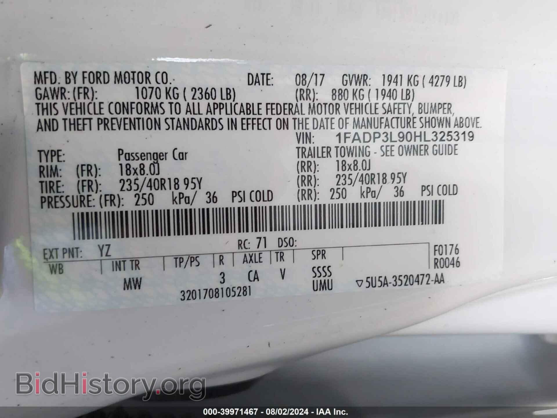 2017 FORD FOCUS ST - VIN: 1FADP3L90HL325319 - Фото 9