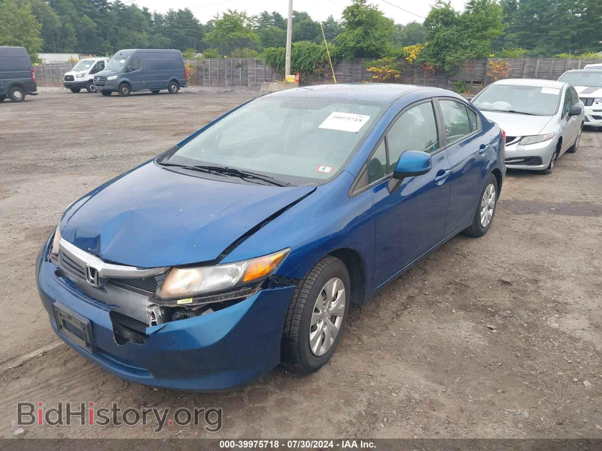 2012 HONDA CIVIC - VIN: 2HGFB2F56CH509482 - Фото 2