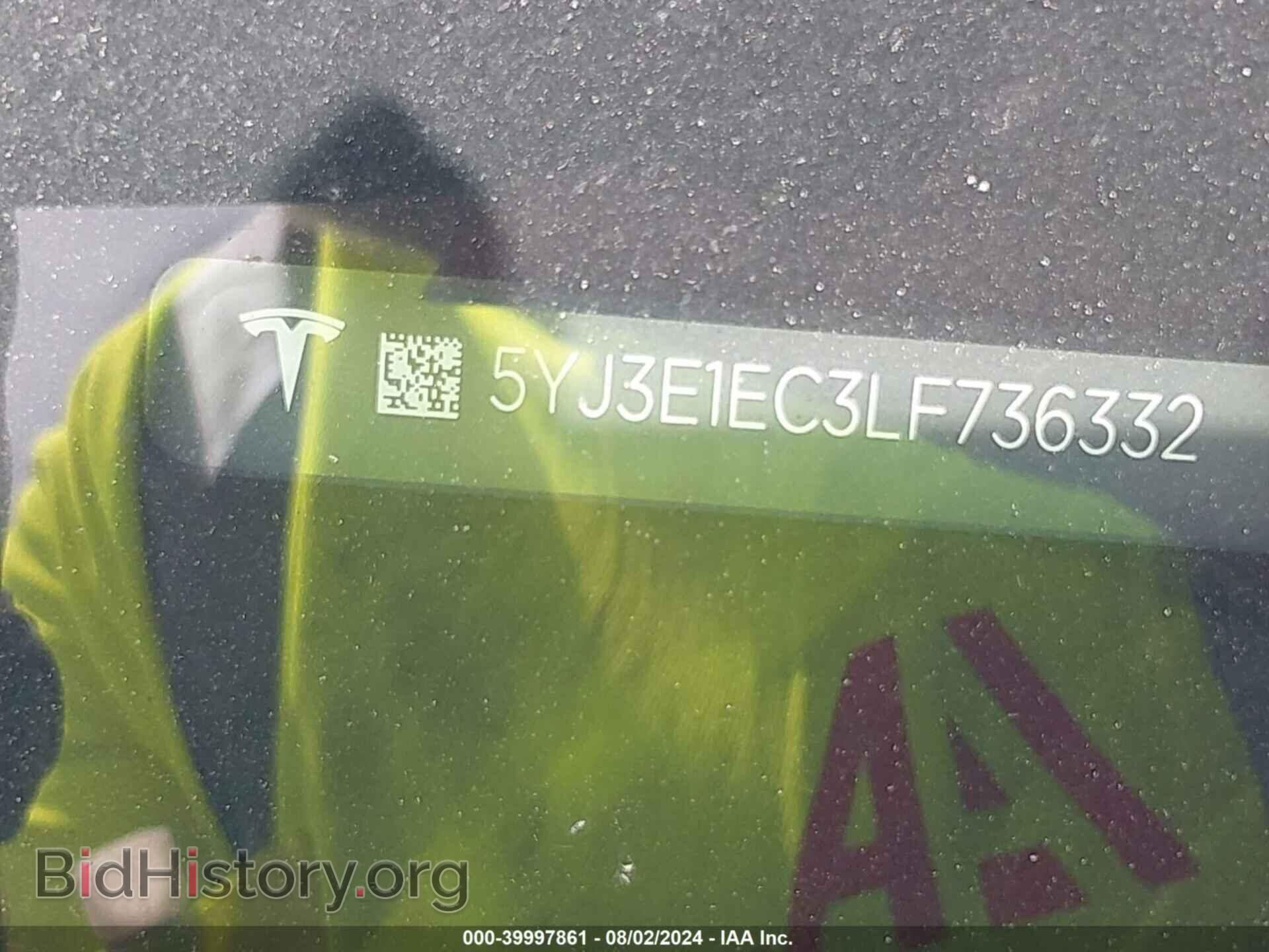 2020 TESLA MODEL 3 - VIN: 5YJ3E1EC3LF736332 - Фото 9