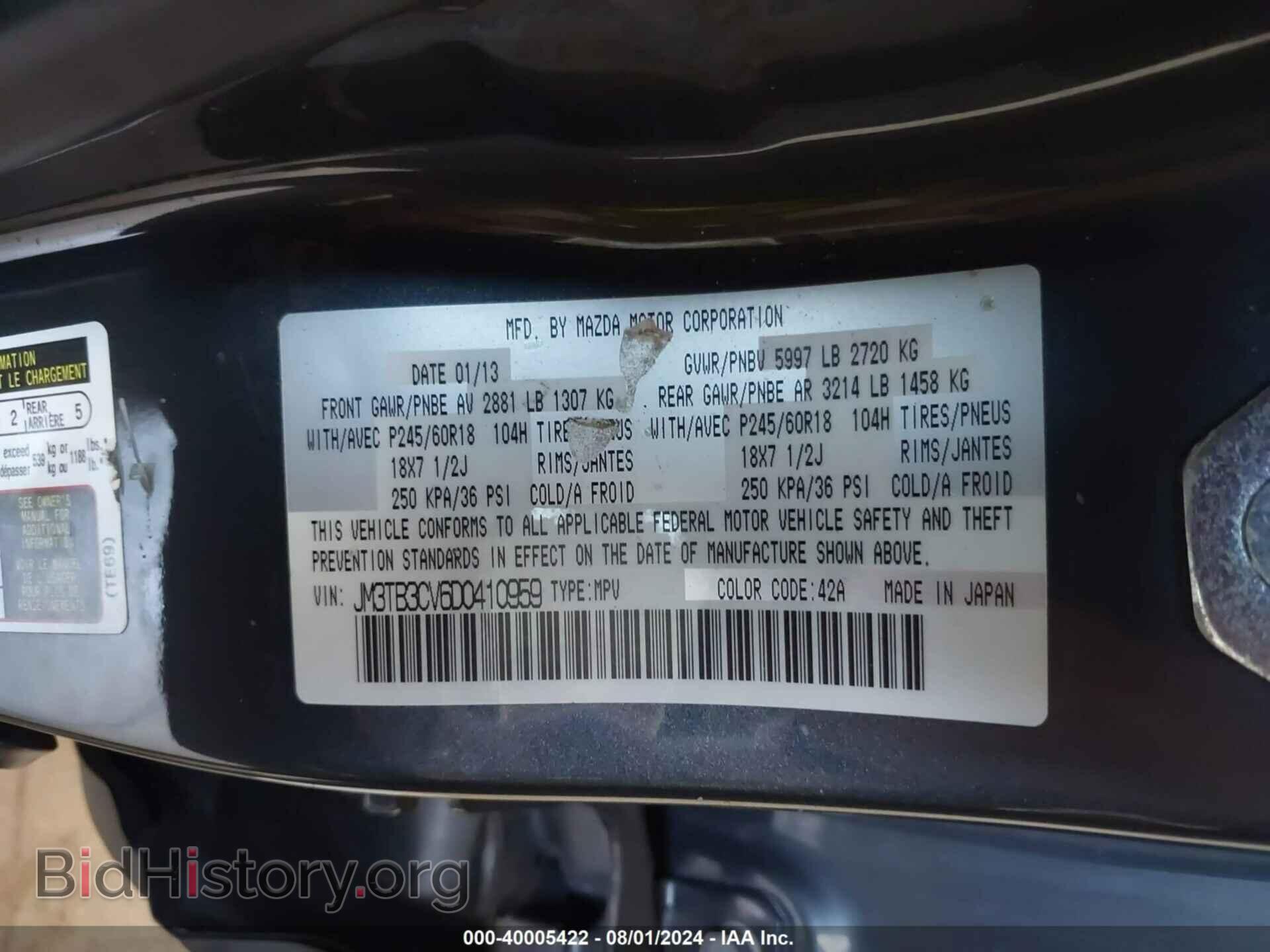 2013 MAZDA CX-9 - VIN: JM3TB3CV6D0410959 - Фото 9