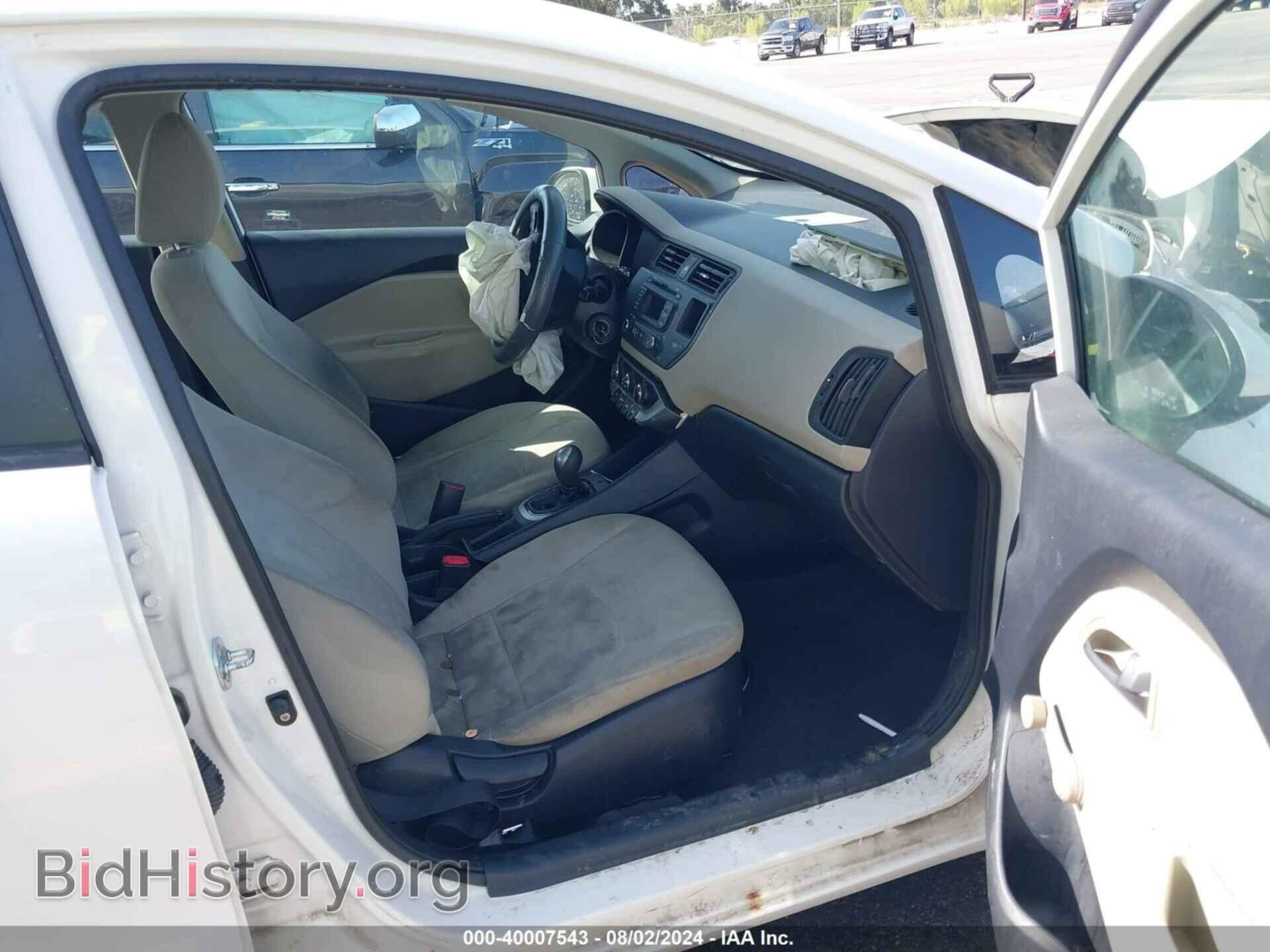 2012 KIA RIO - VIN: KNADM4A38C6090972 - Фото 5