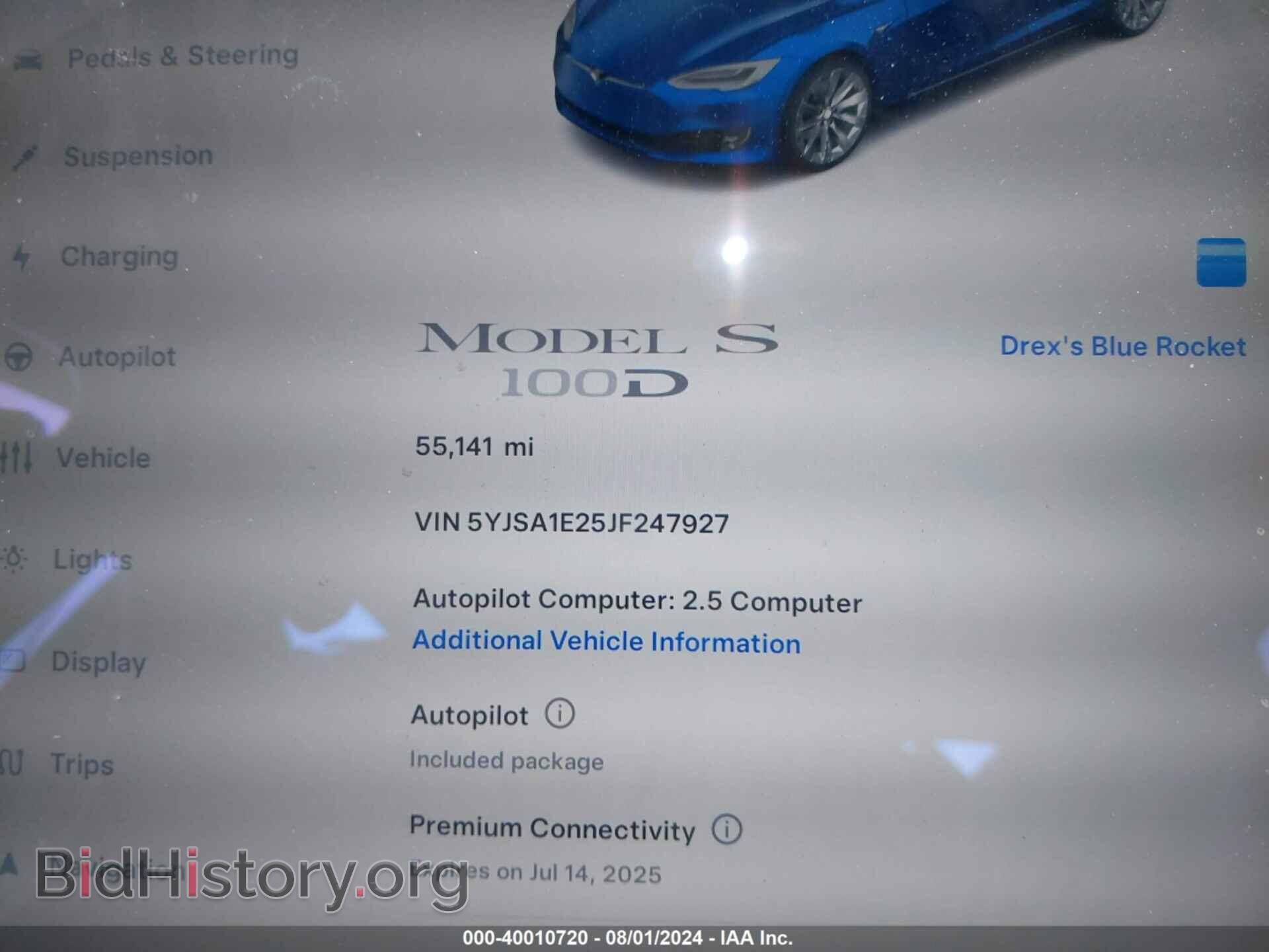 2018 TESLA MODEL S - VIN: 5YJSA1E25JF247927 - Photo 7
