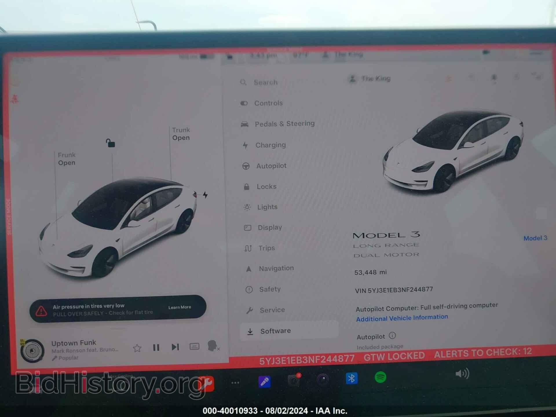 2022 TESLA MODEL 3 - VIN: 5YJ3E1EB3NF244877 - Фото 7