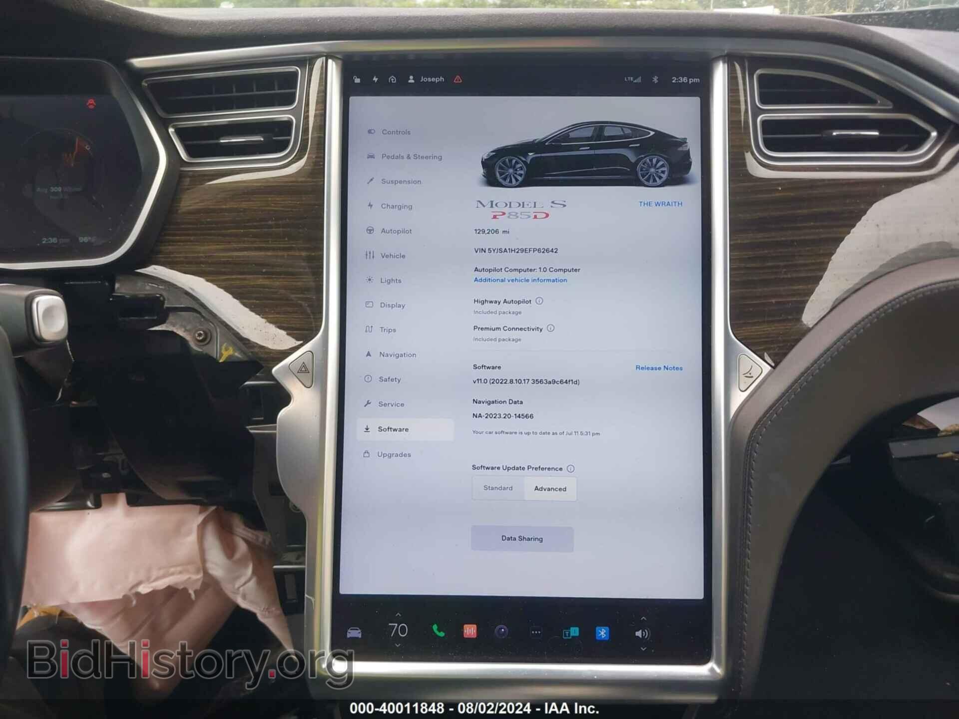 2014 TESLA MODEL S - VIN: 5YJSA1H29EFP62642 - Фото 18
