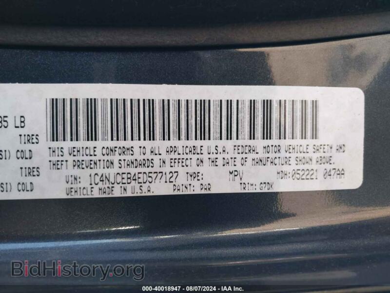 2014 Jeep COMPASS (VIN 1C4NJCEB4ED577127) — photo 9 of 11
