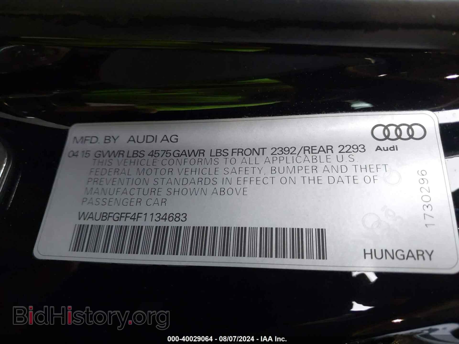 2015 AUDI A3 - VIN: WAUBFGFF4F1134683 - Фото 9