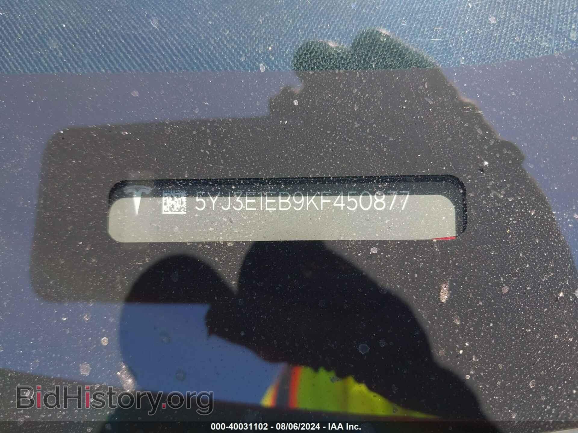 2019 TESLA MODEL 3 - VIN: 5YJ3E1EB9KF450877 - Фото 9