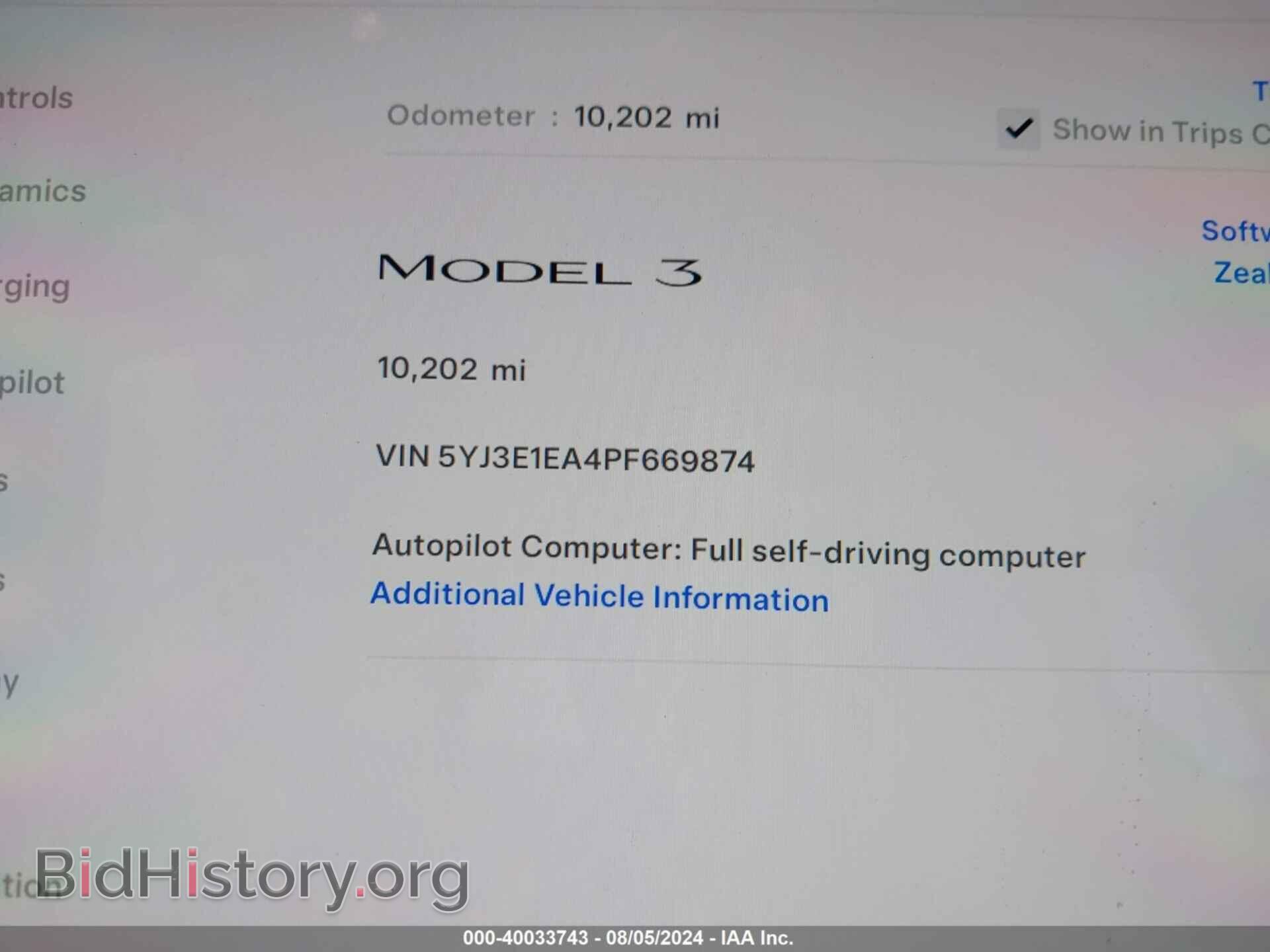 2023 TESLA MODEL 3 - VIN: 5YJ3E1EA4PF669874 - Фото 7