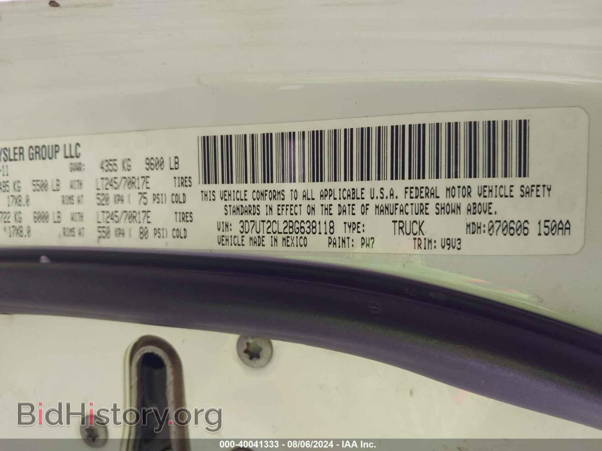 2011 RAM RAM 2500 - VIN: 3D7UT2CL2BG638118 - Photo 9
