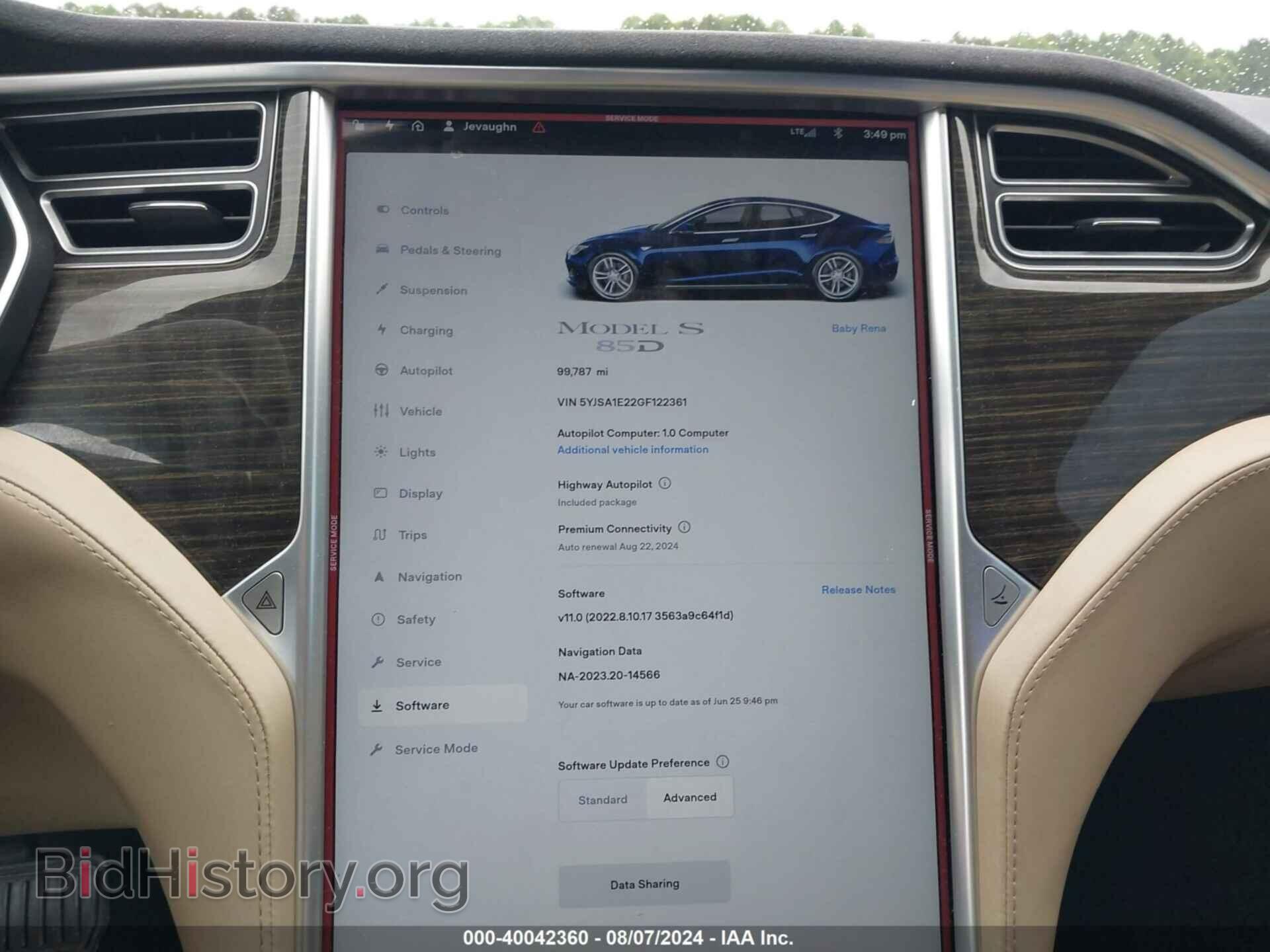 2016 TESLA MODEL S - VIN: 5YJSA1E22GF122361 - Фото 7
