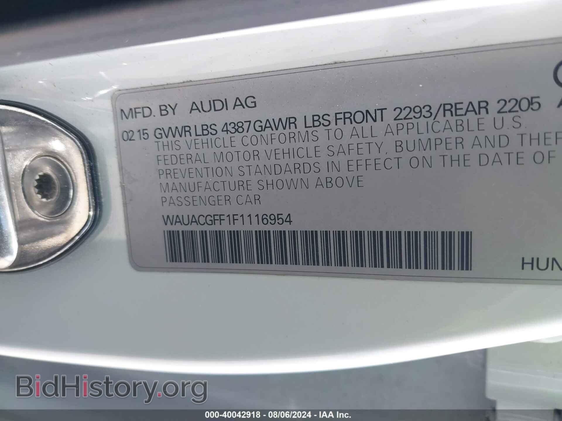 2015 AUDI A3 - VIN: WAUACGFF1F1116954 - Фото 9
